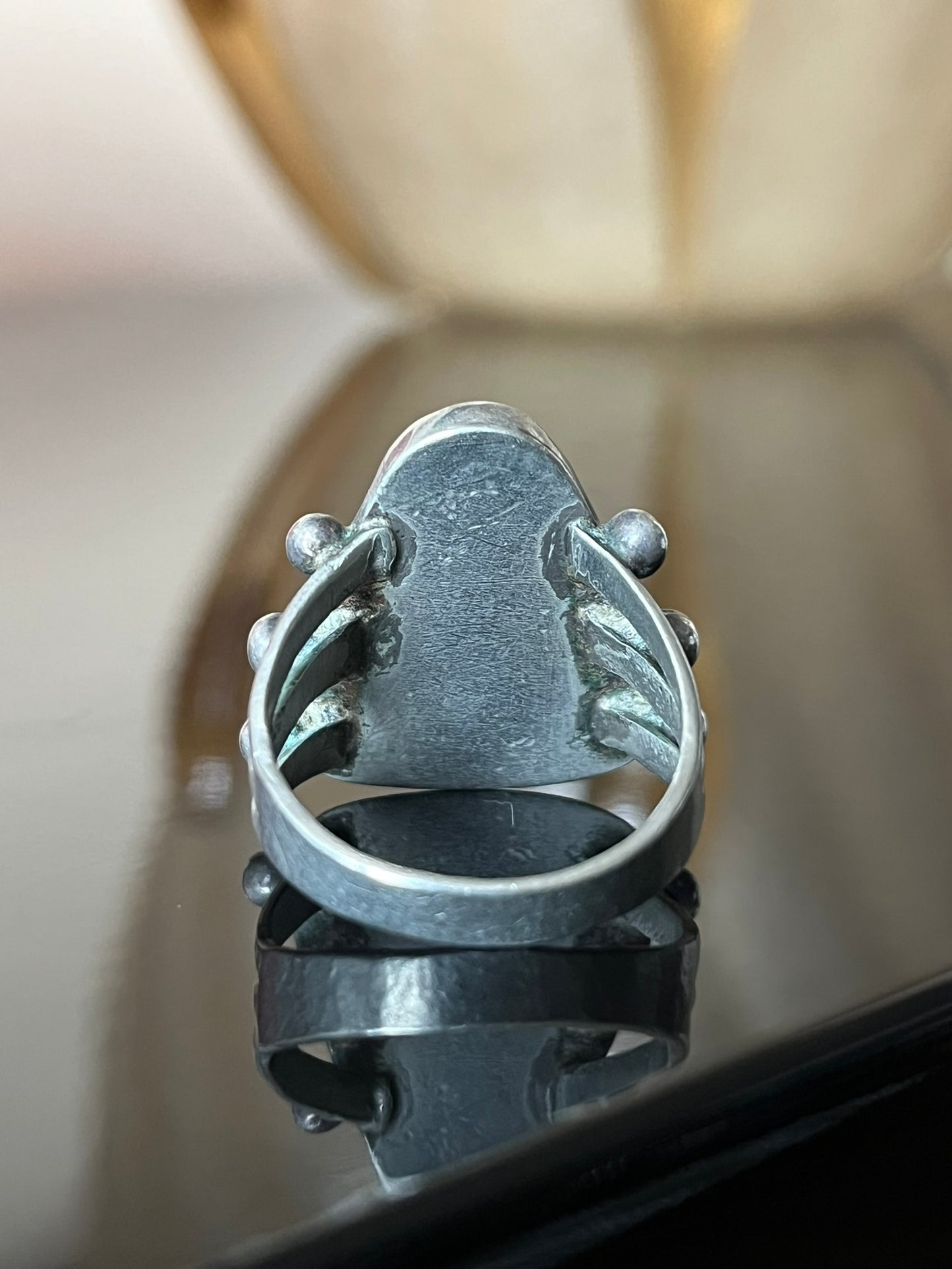 Early Navajo Triangular Turquoise Ring