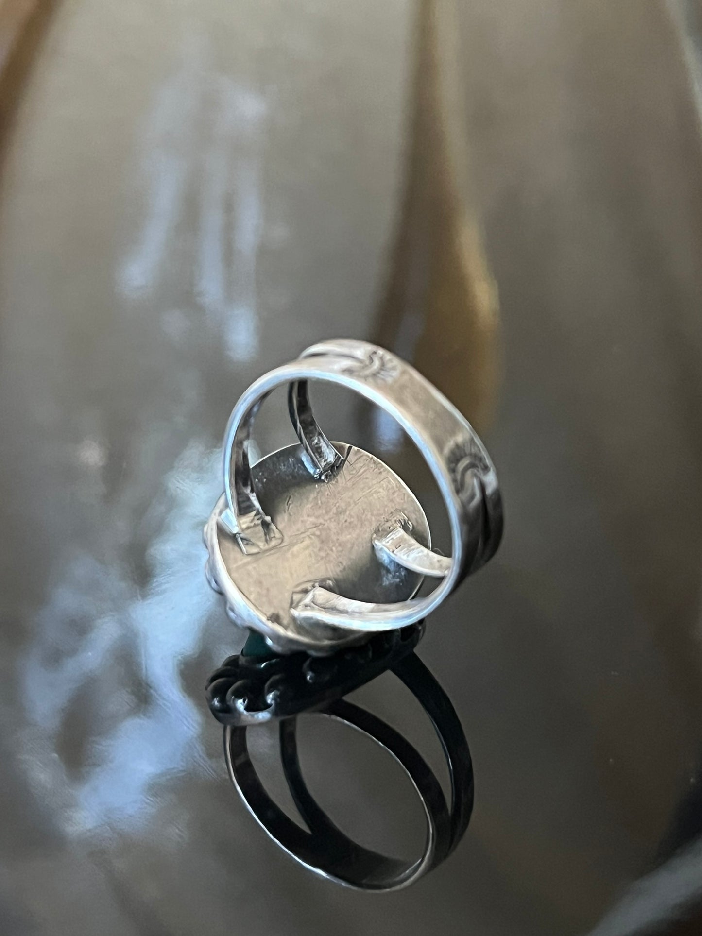 Early Navajo Silver and Turquoise Ring