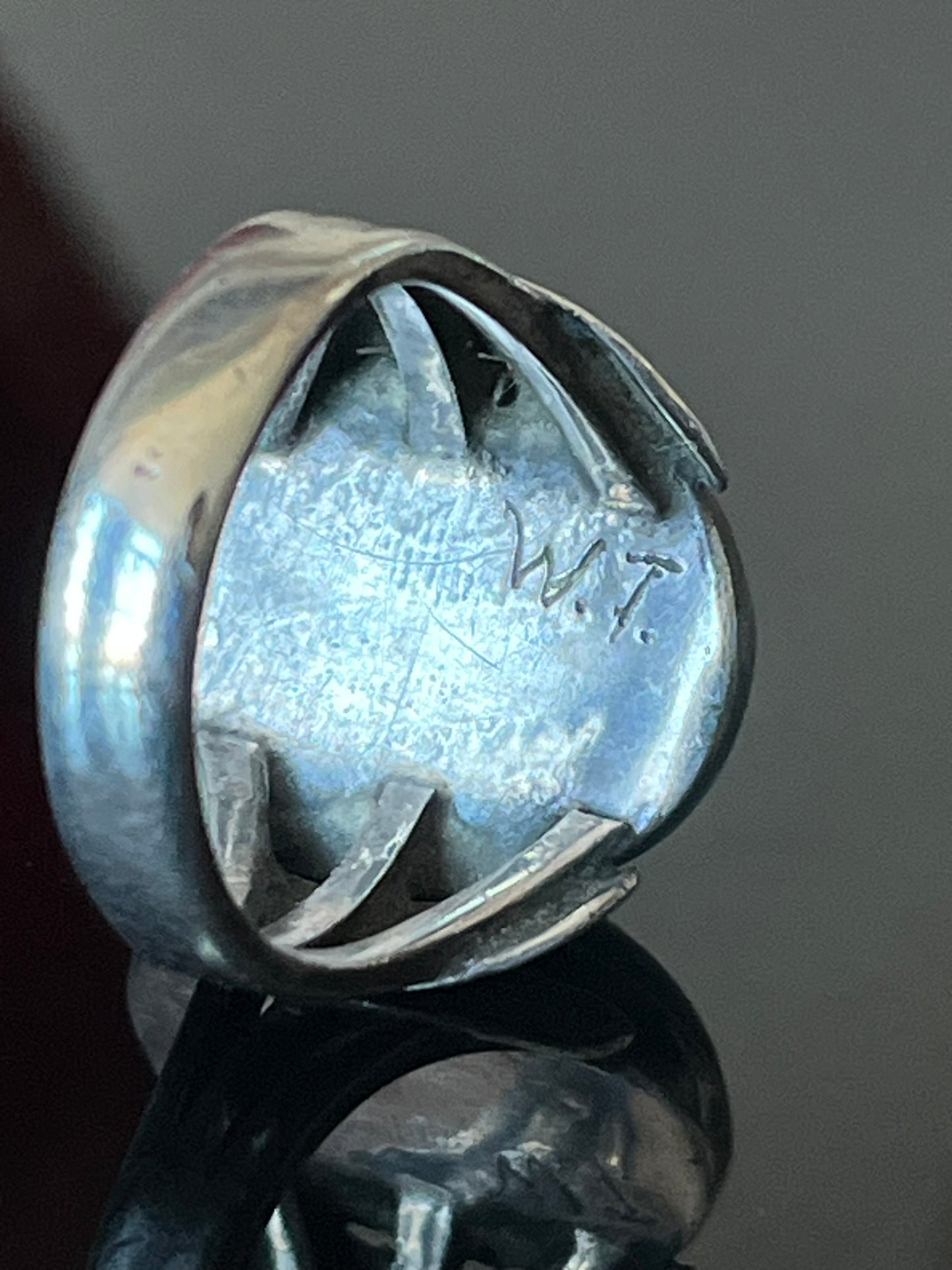 Early Navajo Ring with Large Cerrillos Turquoise