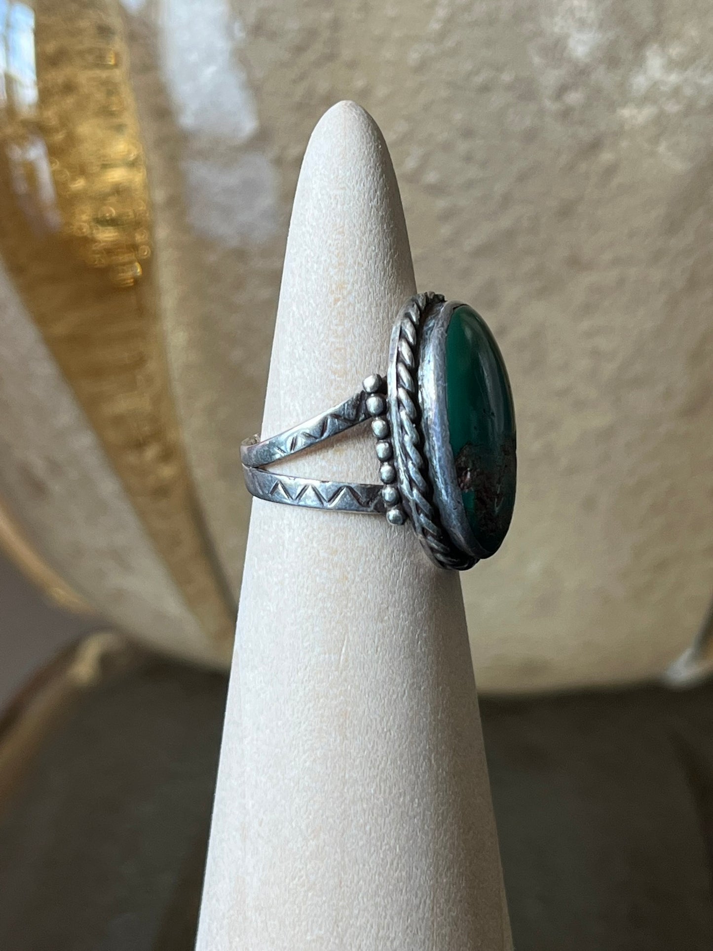 Early Navajo Cerrillos Turquoise Ring