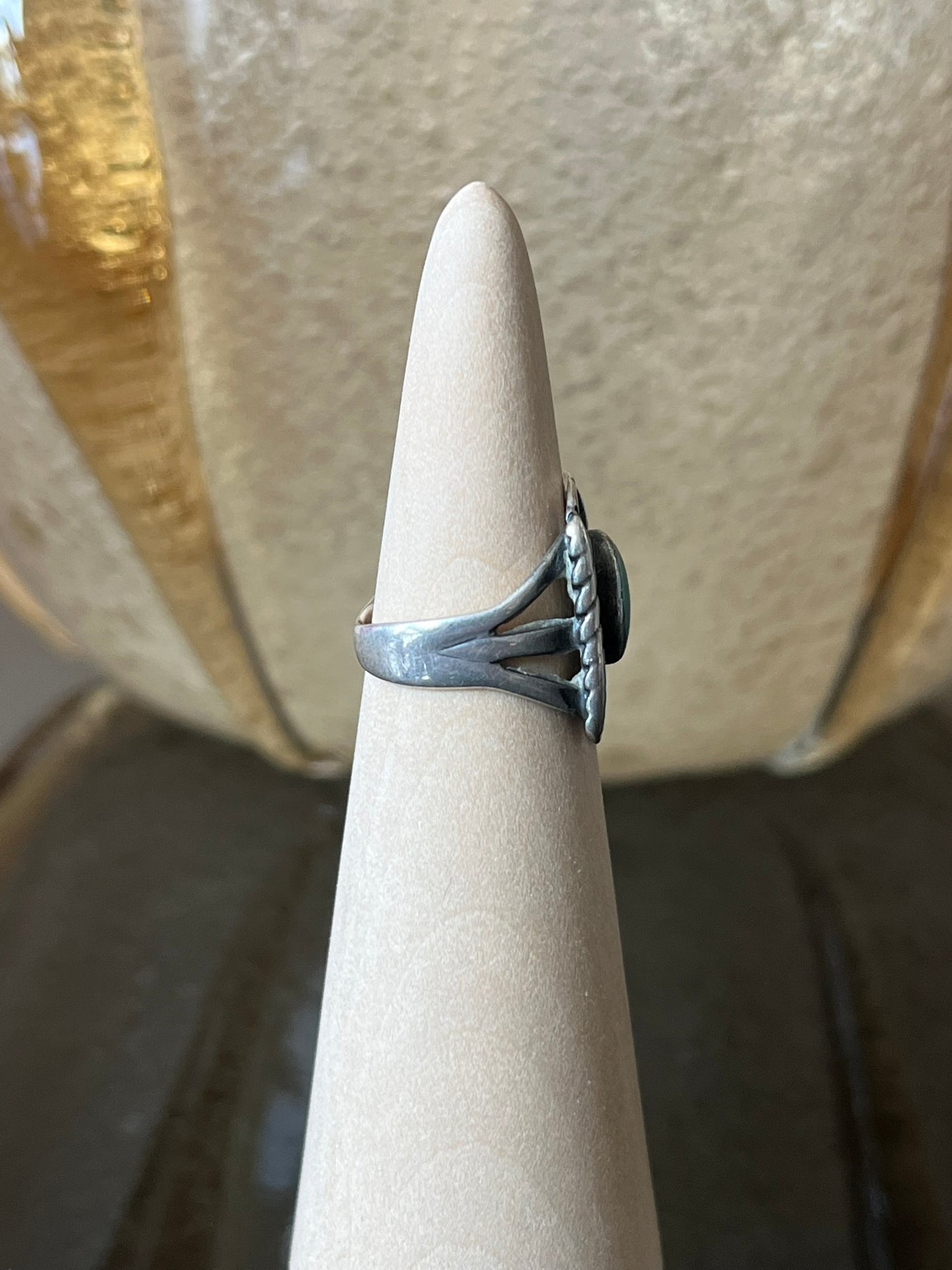 Early Navajo Ring with Small Turquoise