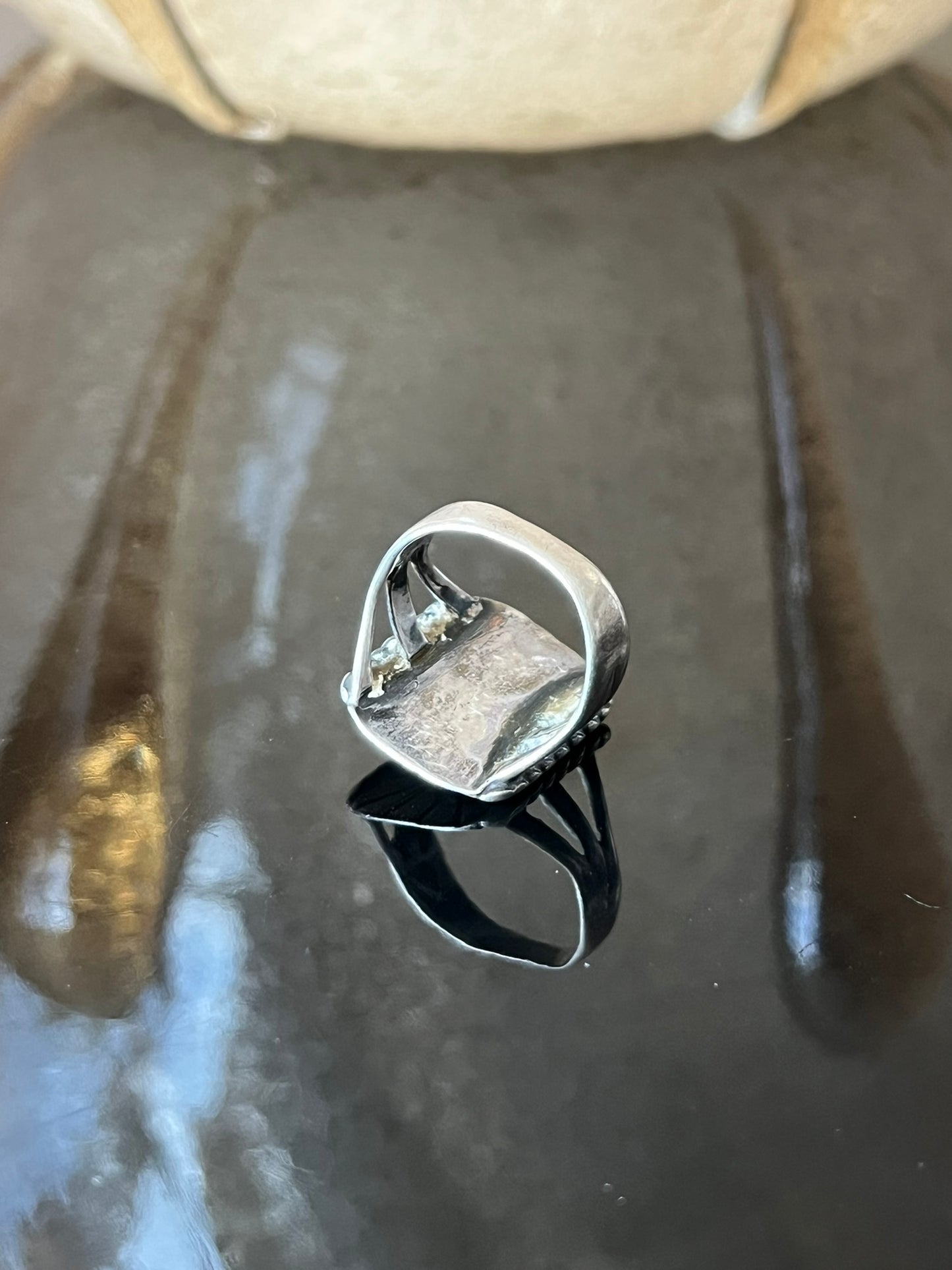 Early Navajo Ring with Small Turquoise