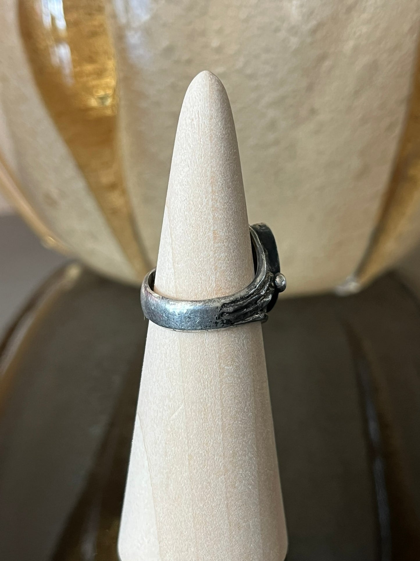 Early Navajo Ring with Marquise Turquoise