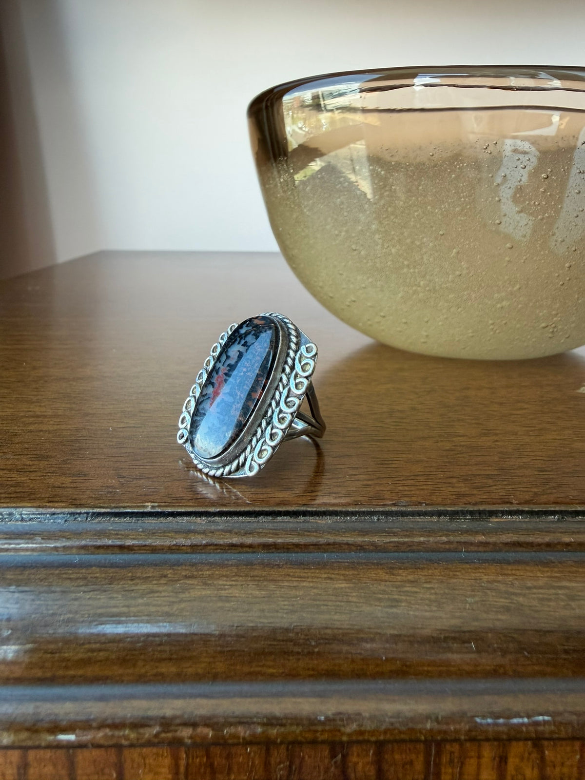 Navajo Fossilized Dinosaur Bone Ring