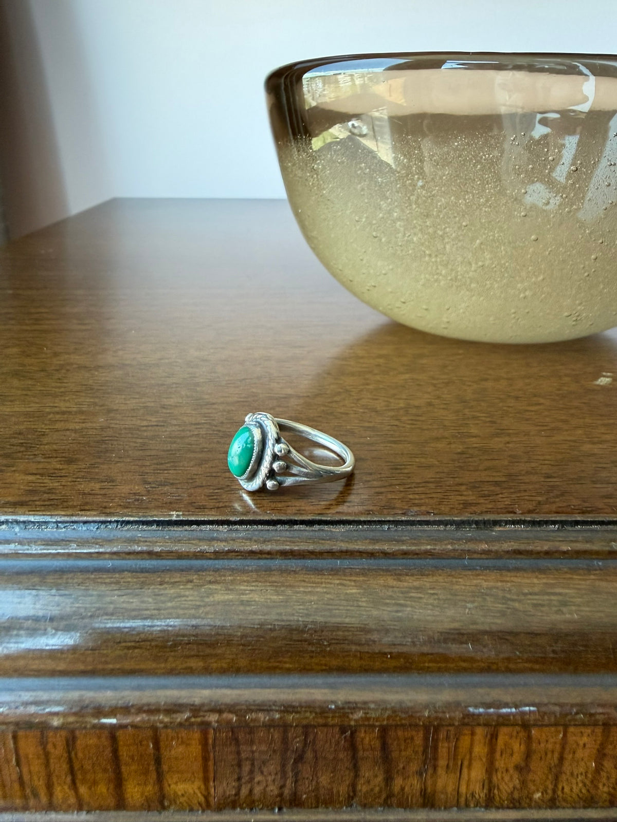 Early Navajo Ring with Cerrillos Turquoise