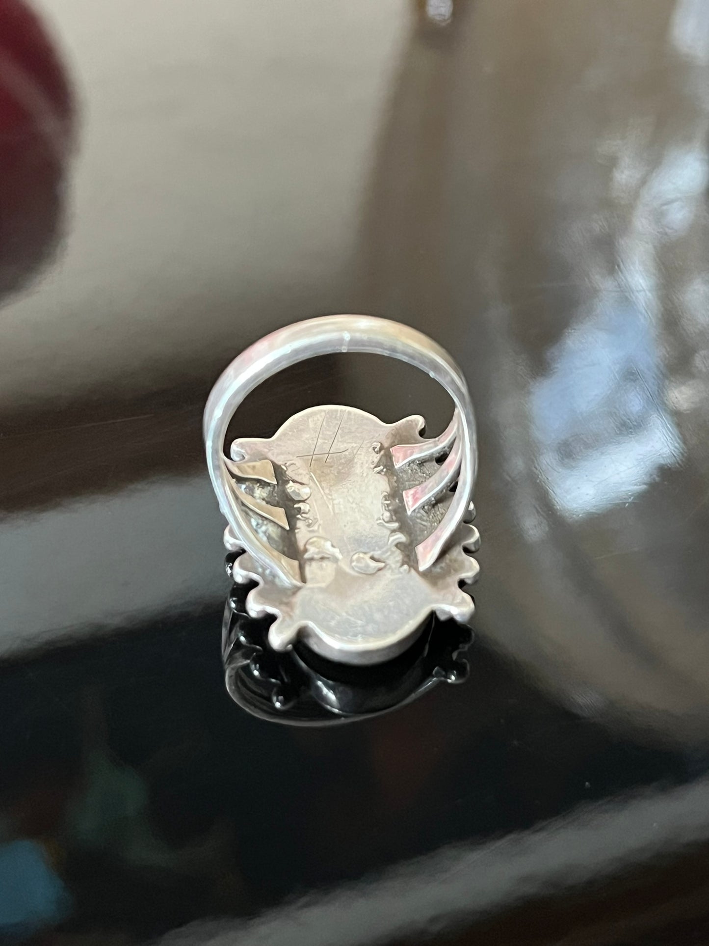 Early Navajo Silver and Turquoise Ring