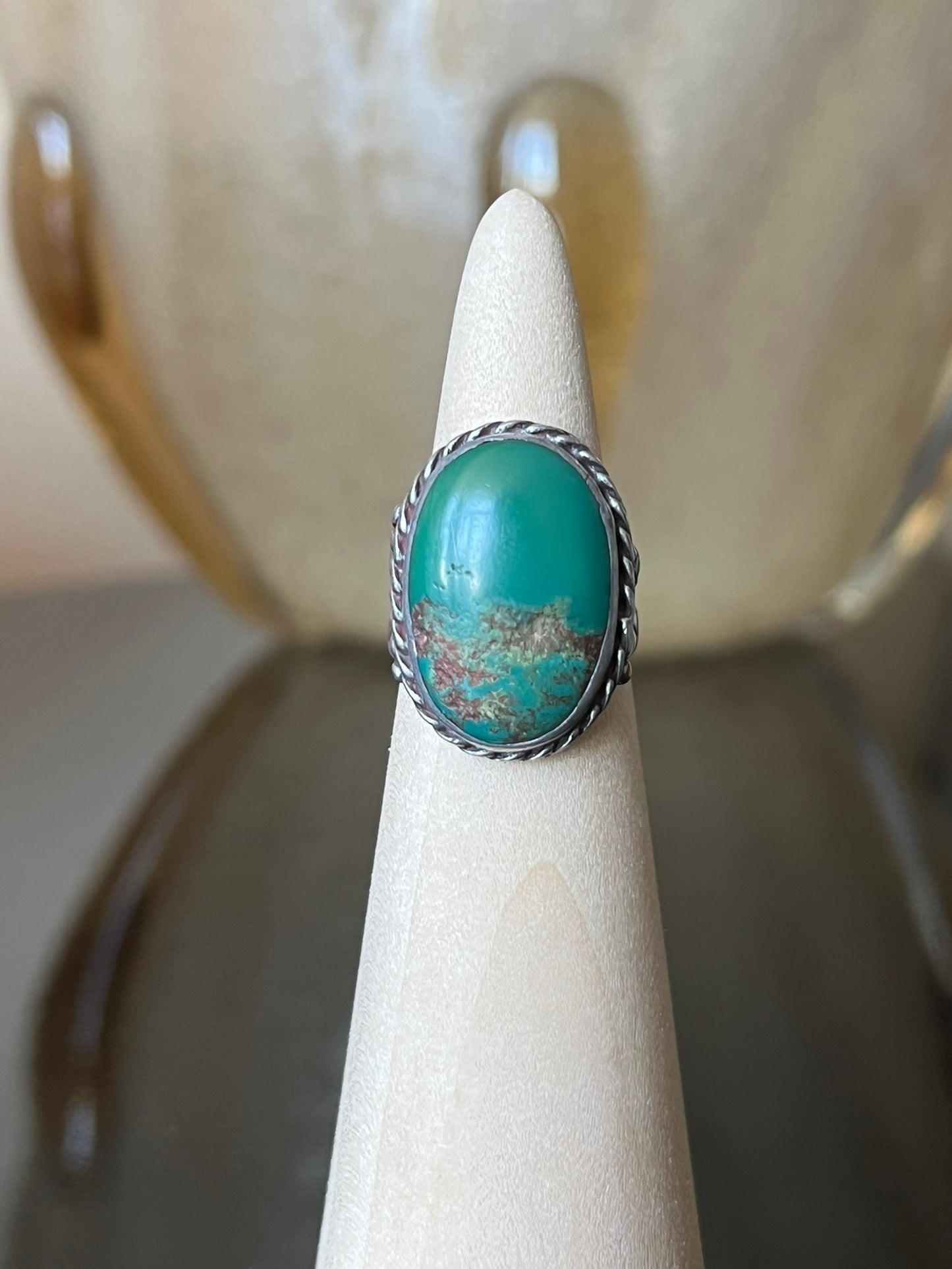 Early Navajo Cerrillos Turquoise Ring