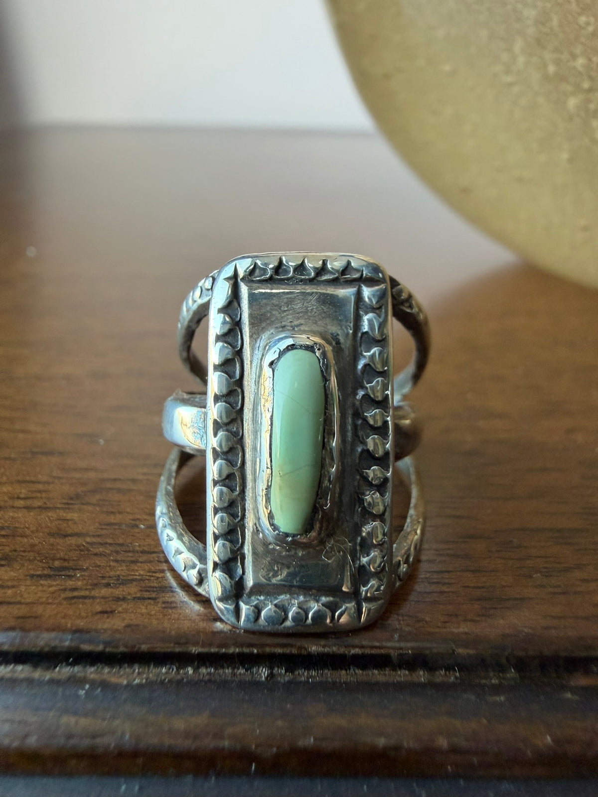 Very Early Navajo Silver and Turquoise Ring