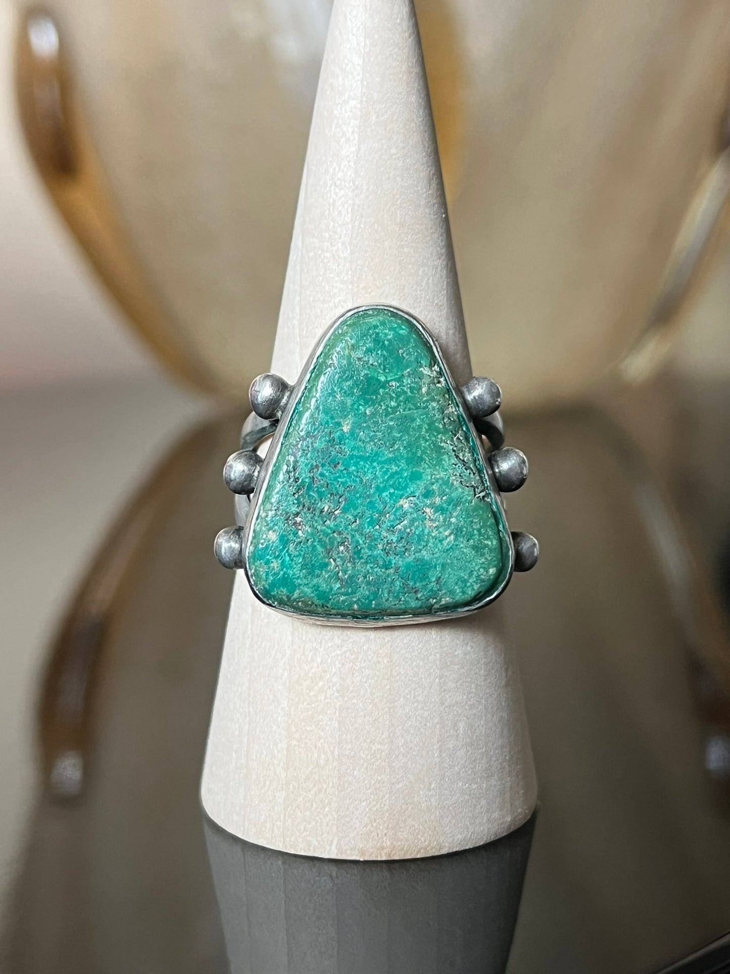 Early Navajo Triangular Turquoise Ring