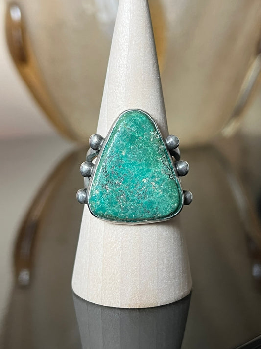 Early Navajo Triangular Turquoise Ring