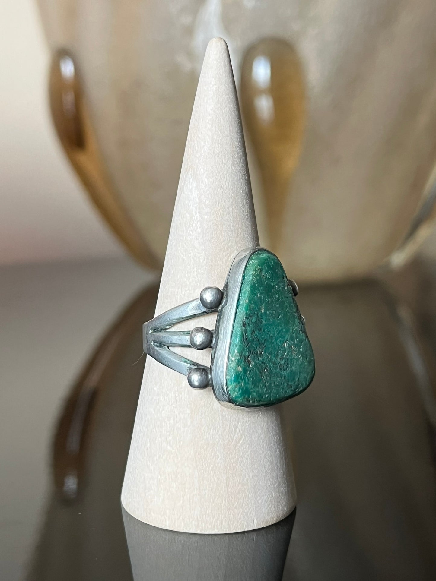 Early Navajo Triangular Turquoise Ring