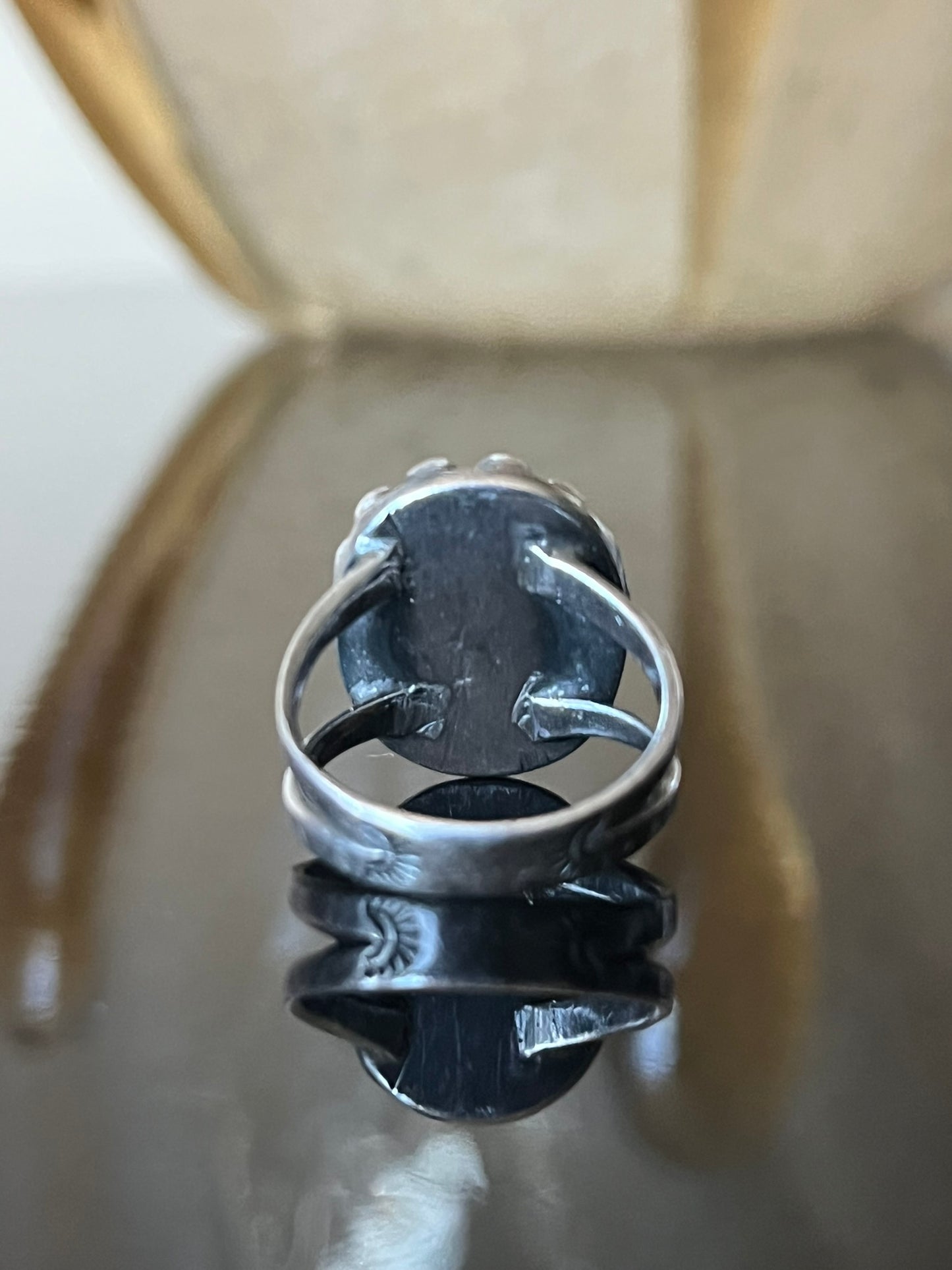 Early Navajo Silver and Turquoise Ring