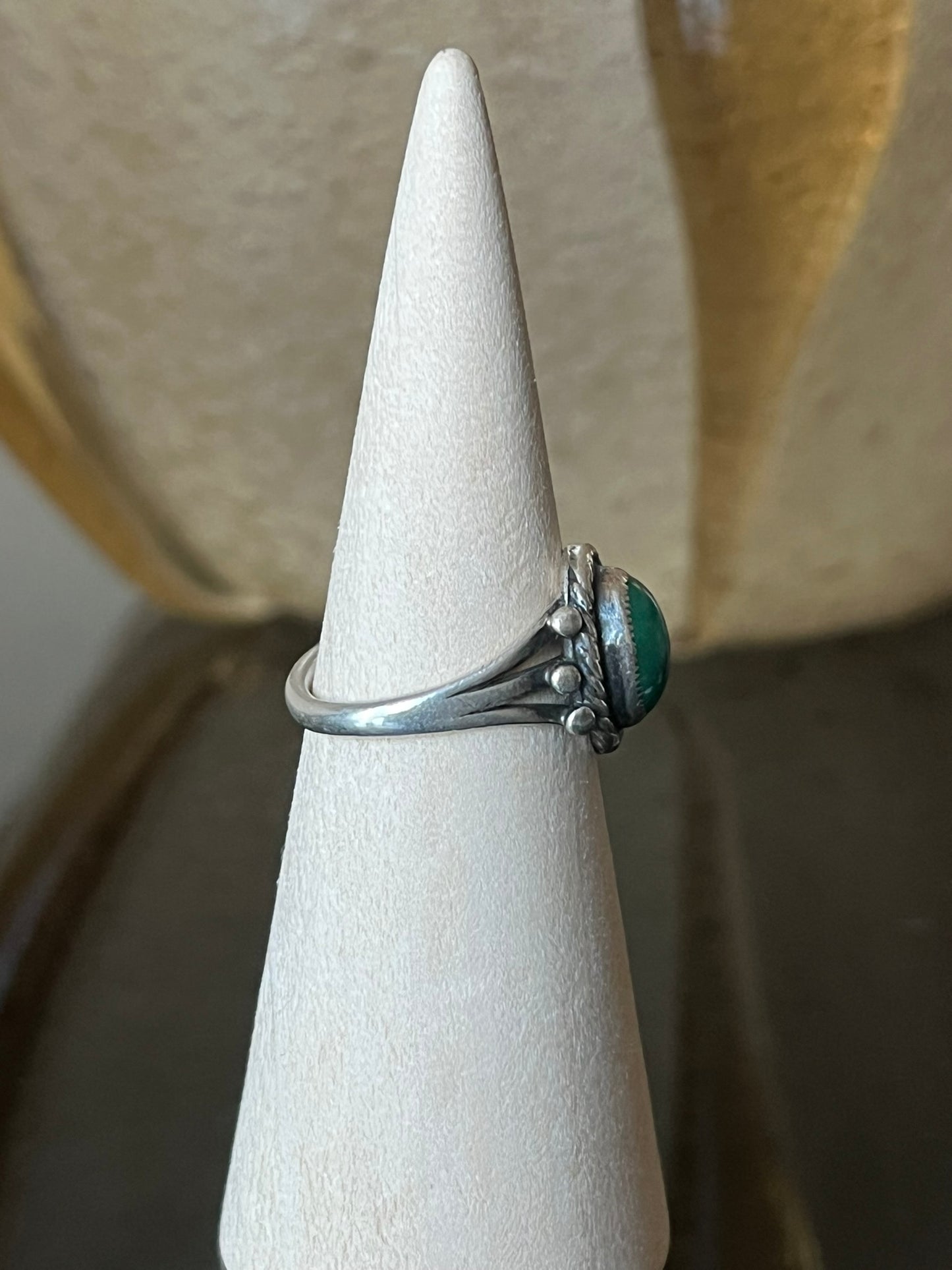 Early Navajo Ring with Cerrillos Turquoise