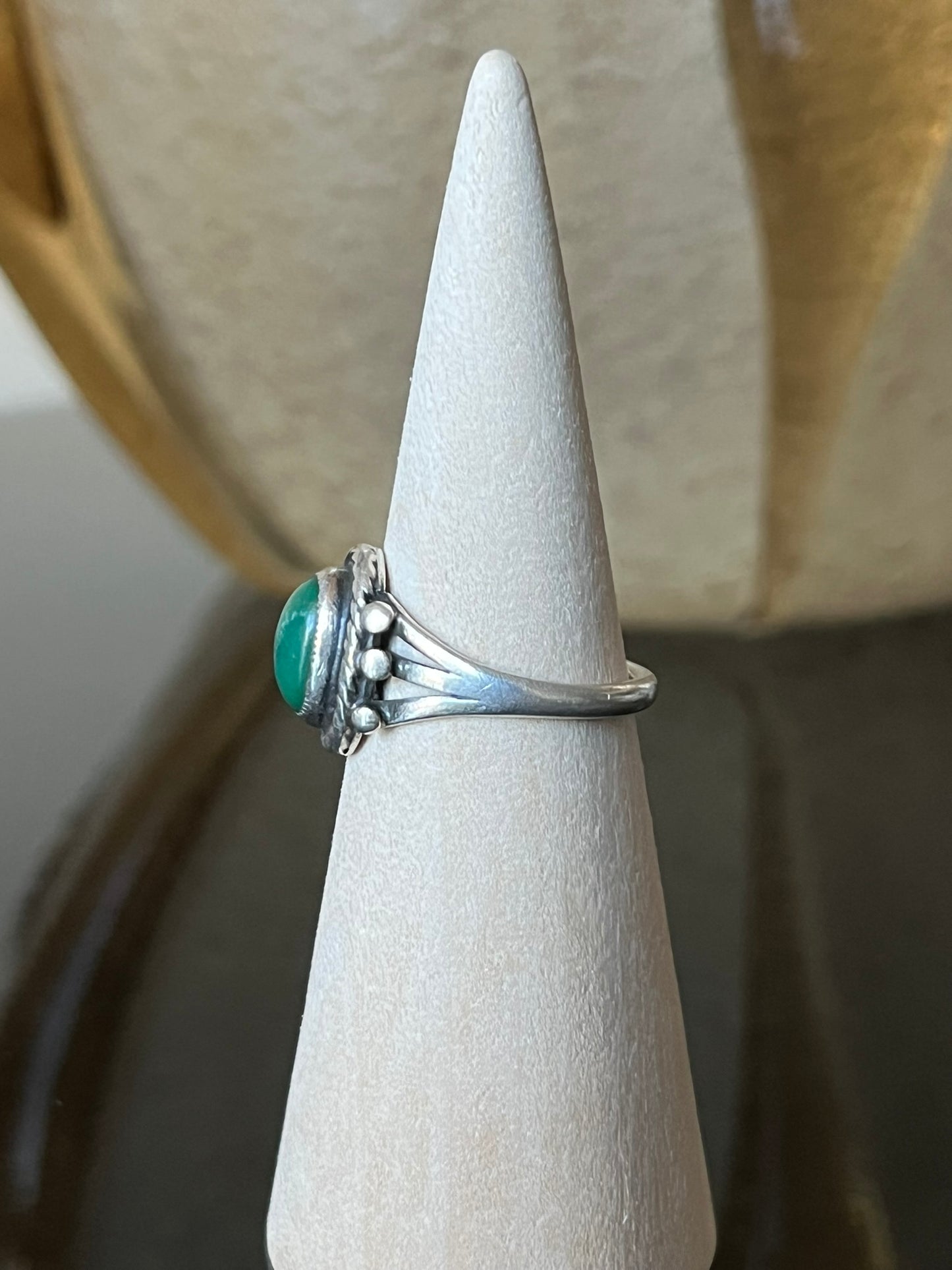 Early Navajo Ring with Cerrillos Turquoise