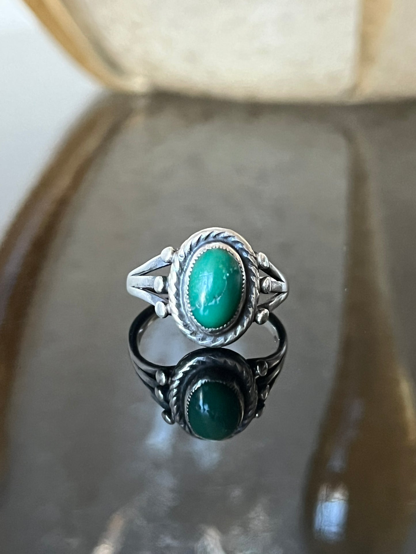 Early Navajo Ring with Cerrillos Turquoise