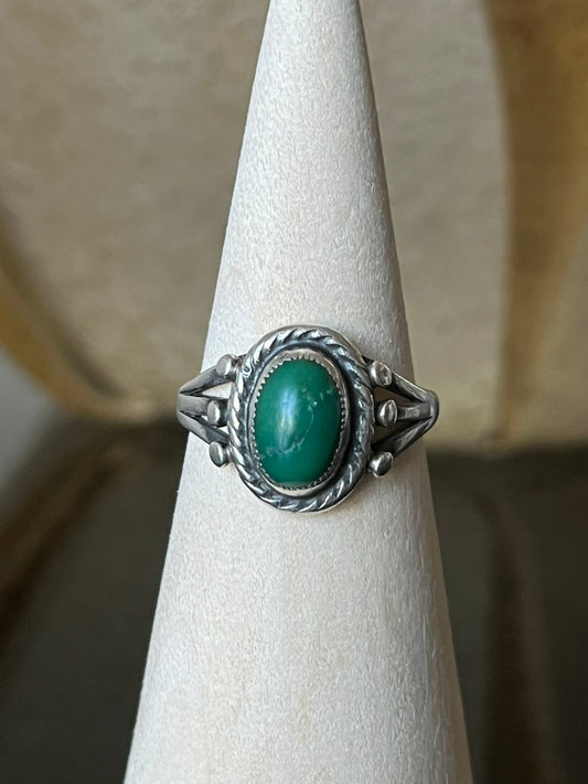 Early Navajo Ring with Cerrillos Turquoise