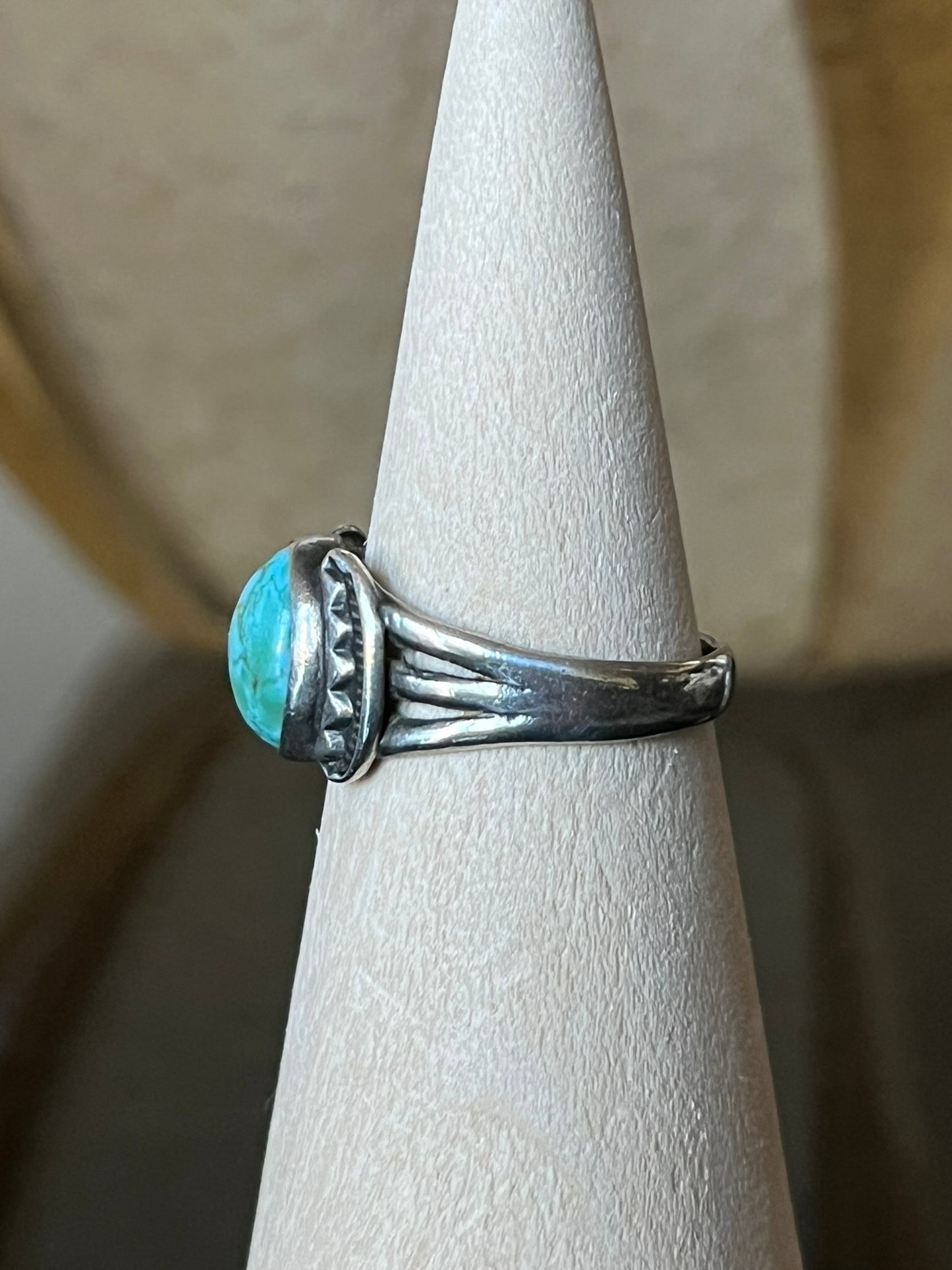 Early Navajo Ring with Spiderweb Turquoise