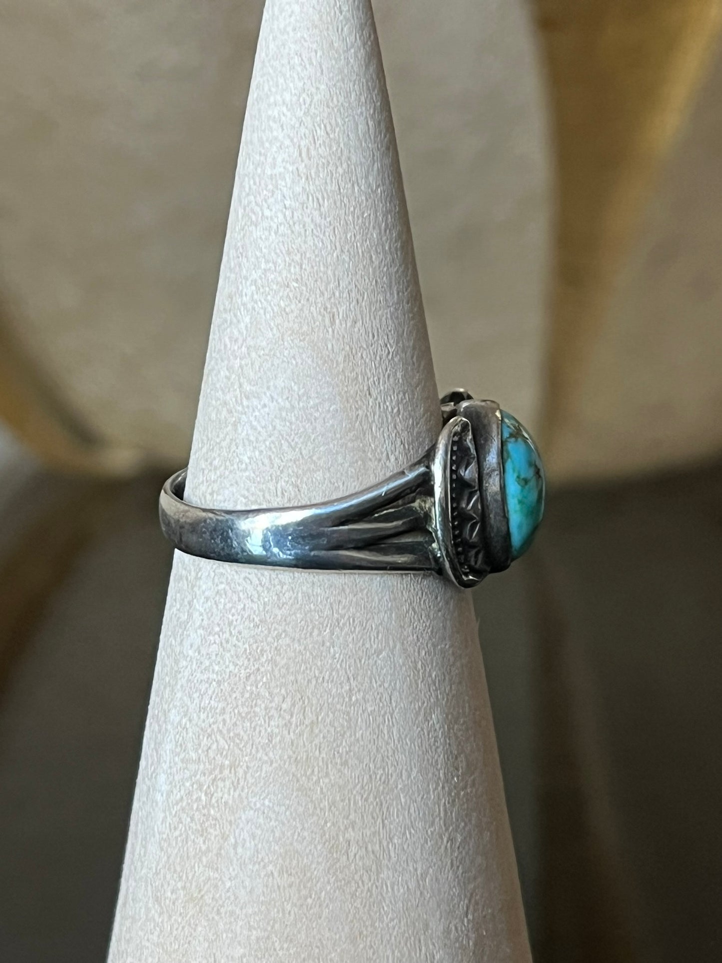 Early Navajo Ring with Spiderweb Turquoise