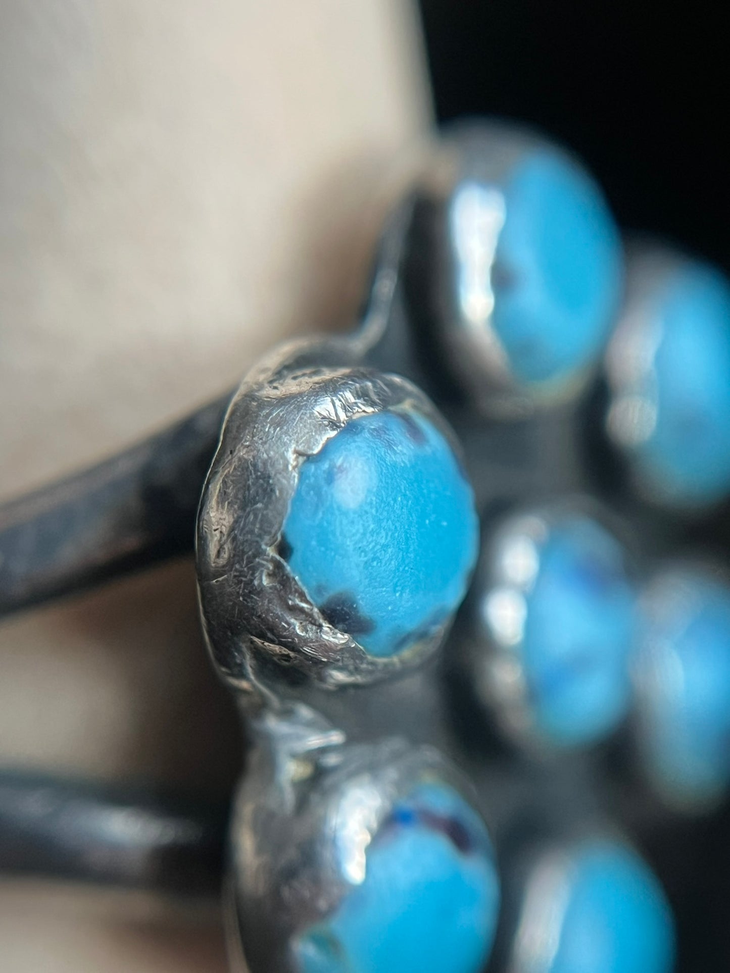 Early Navajo or Pueblo Hubbell Glass Ring