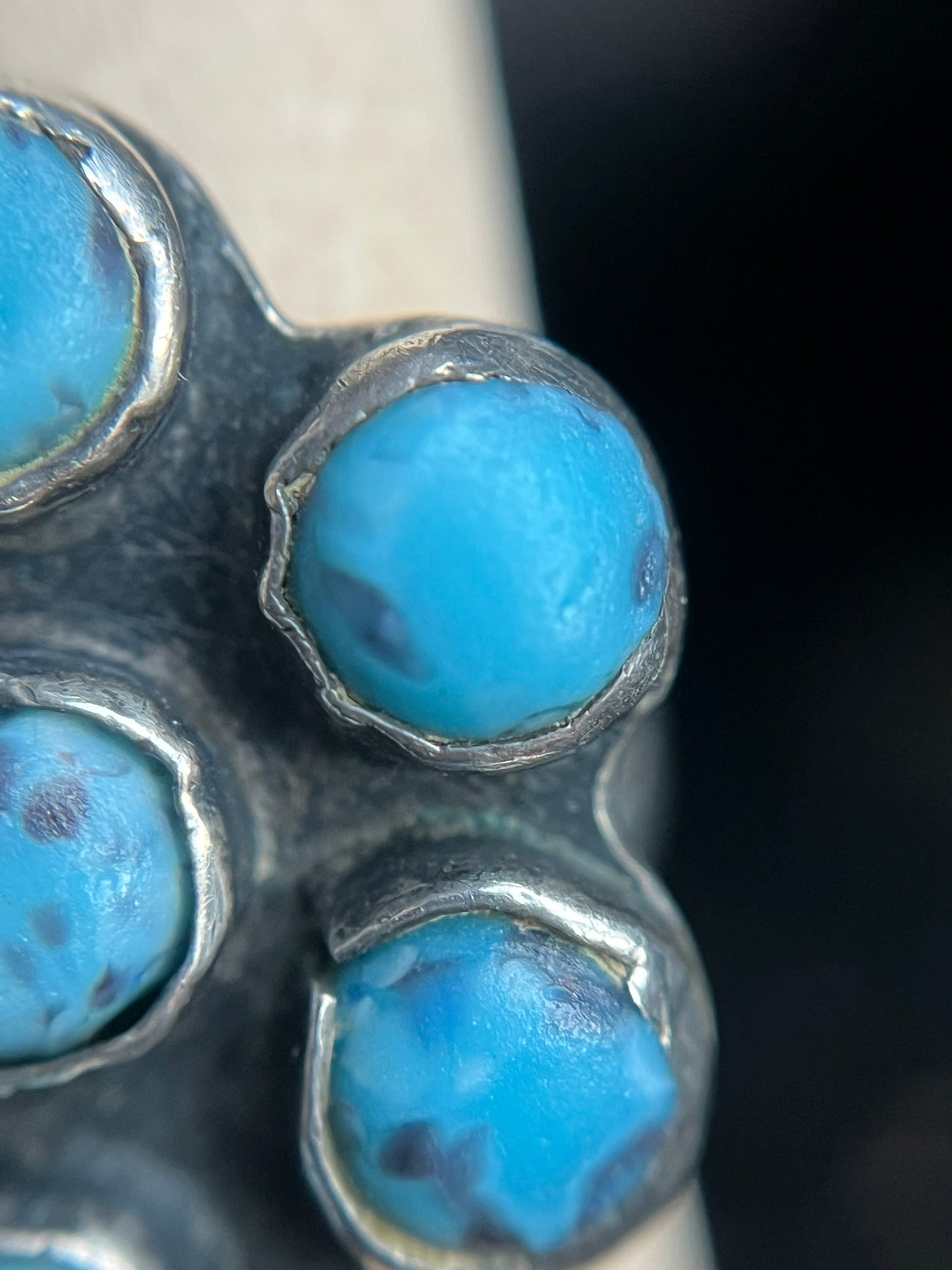 Early Navajo or Pueblo Hubbell Glass Ring