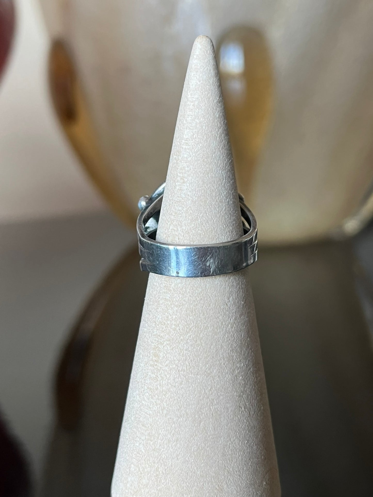 Early Navajo Ring with Light Green Turquoise