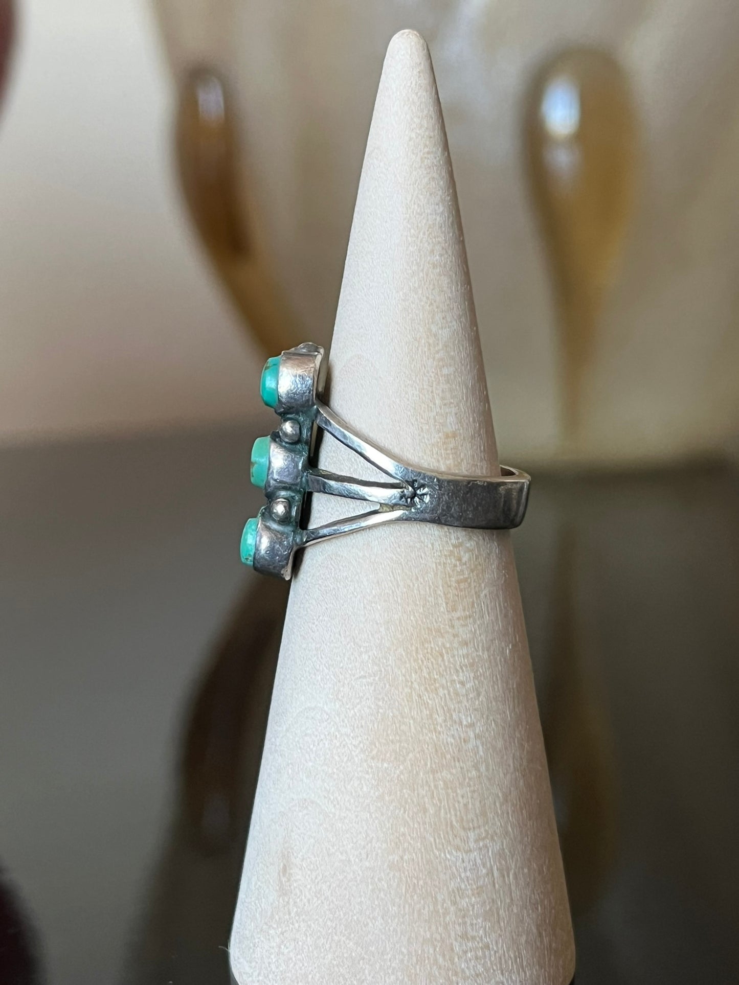 Early Navajo Ring with Cerrillos Turquoise