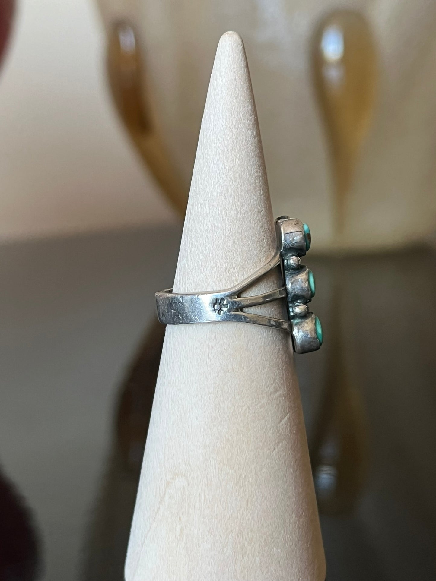 Early Navajo Ring with Cerrillos Turquoise