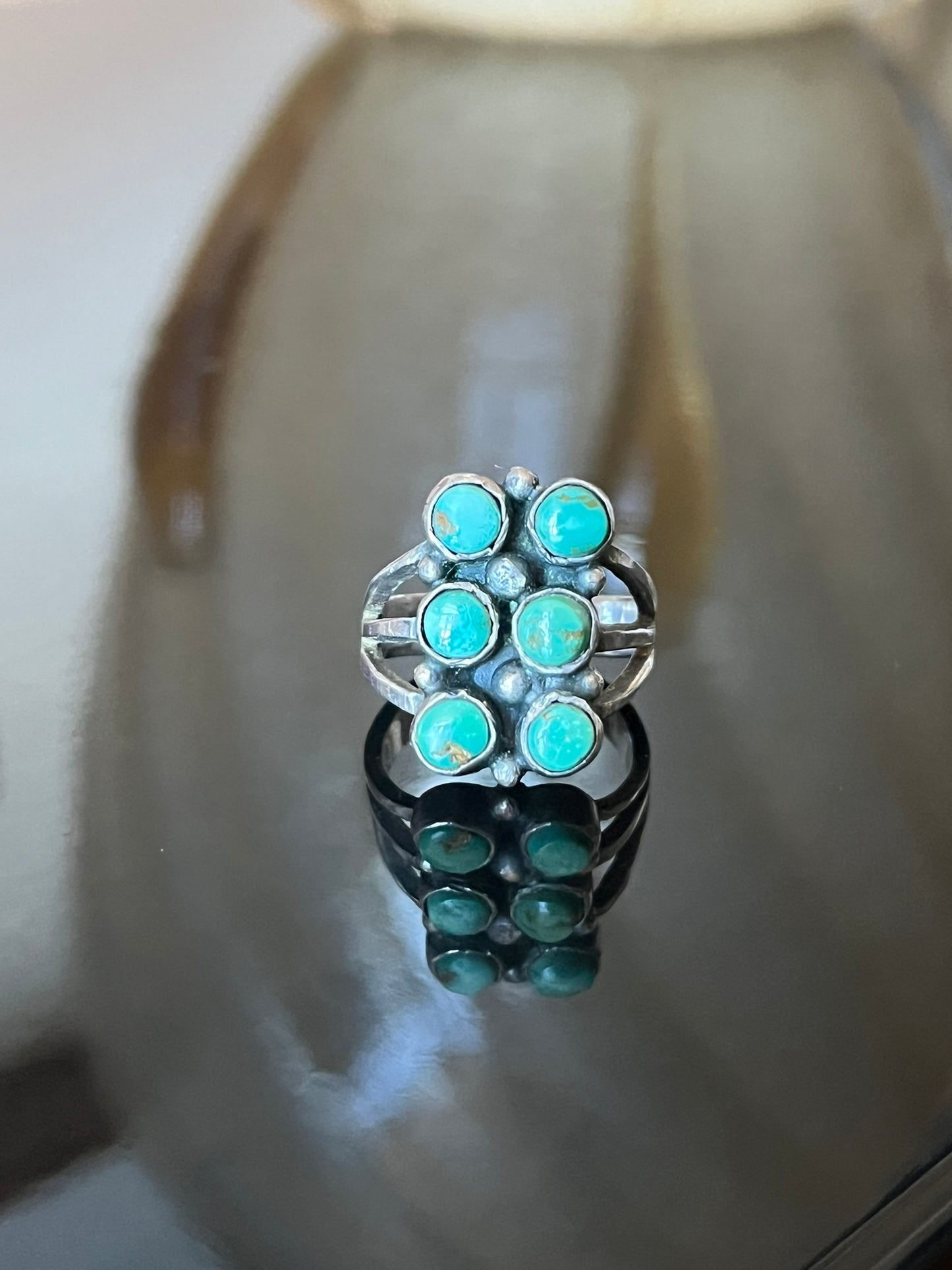 Early Navajo Ring with Cerrillos Turquoise