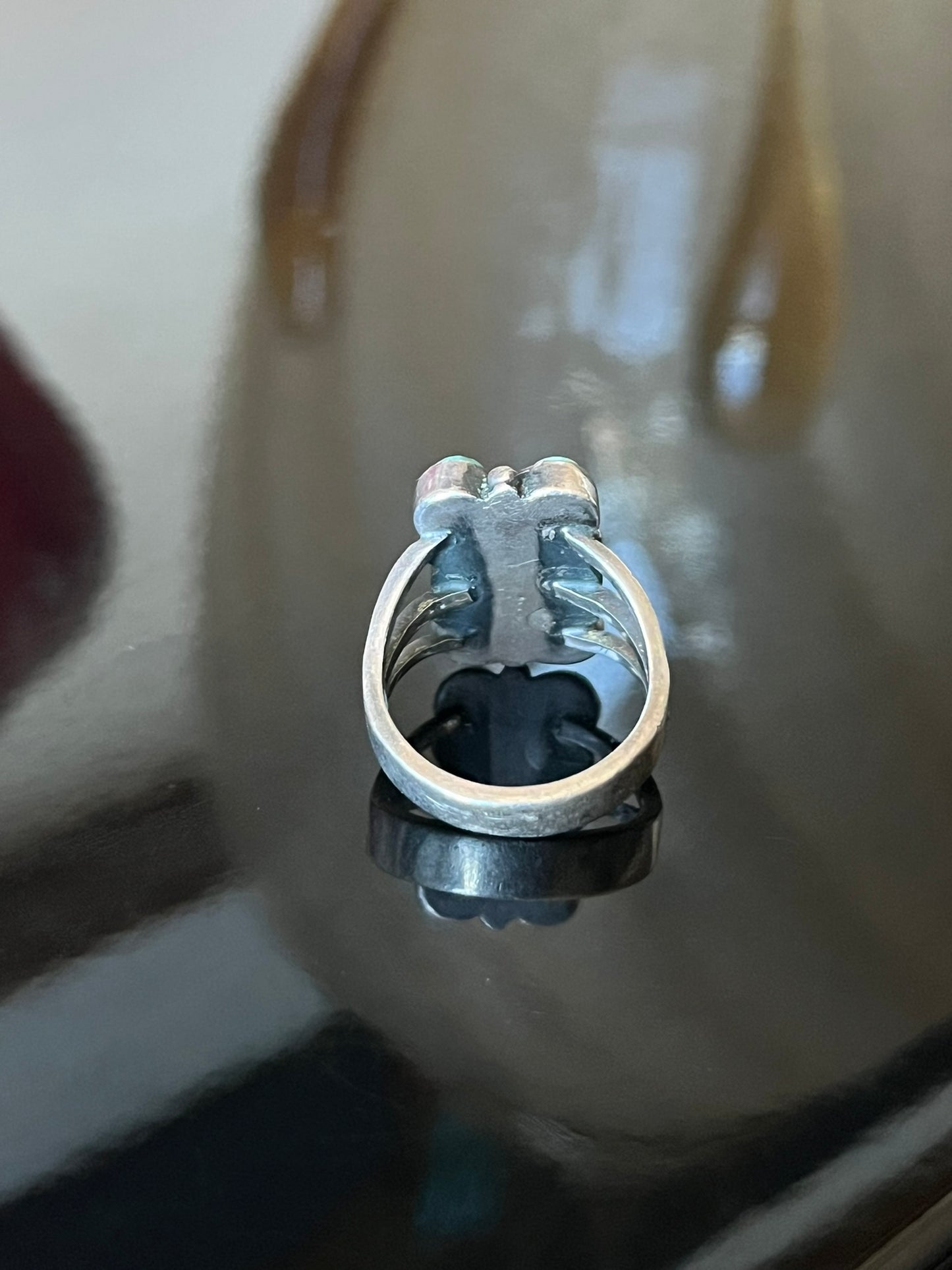 Early Navajo Ring with Cerrillos Turquoise
