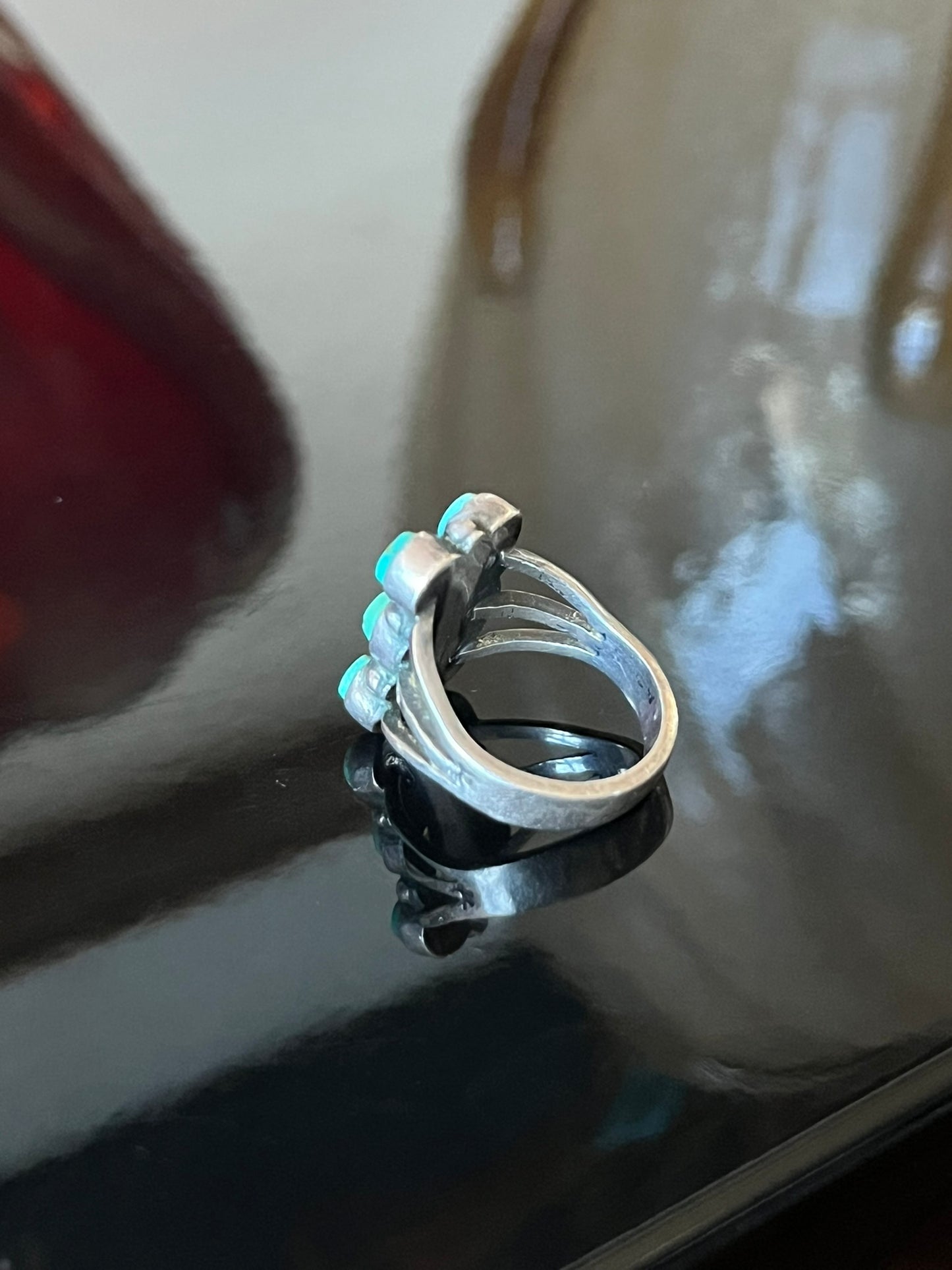 Early Navajo Ring with Cerrillos Turquoise