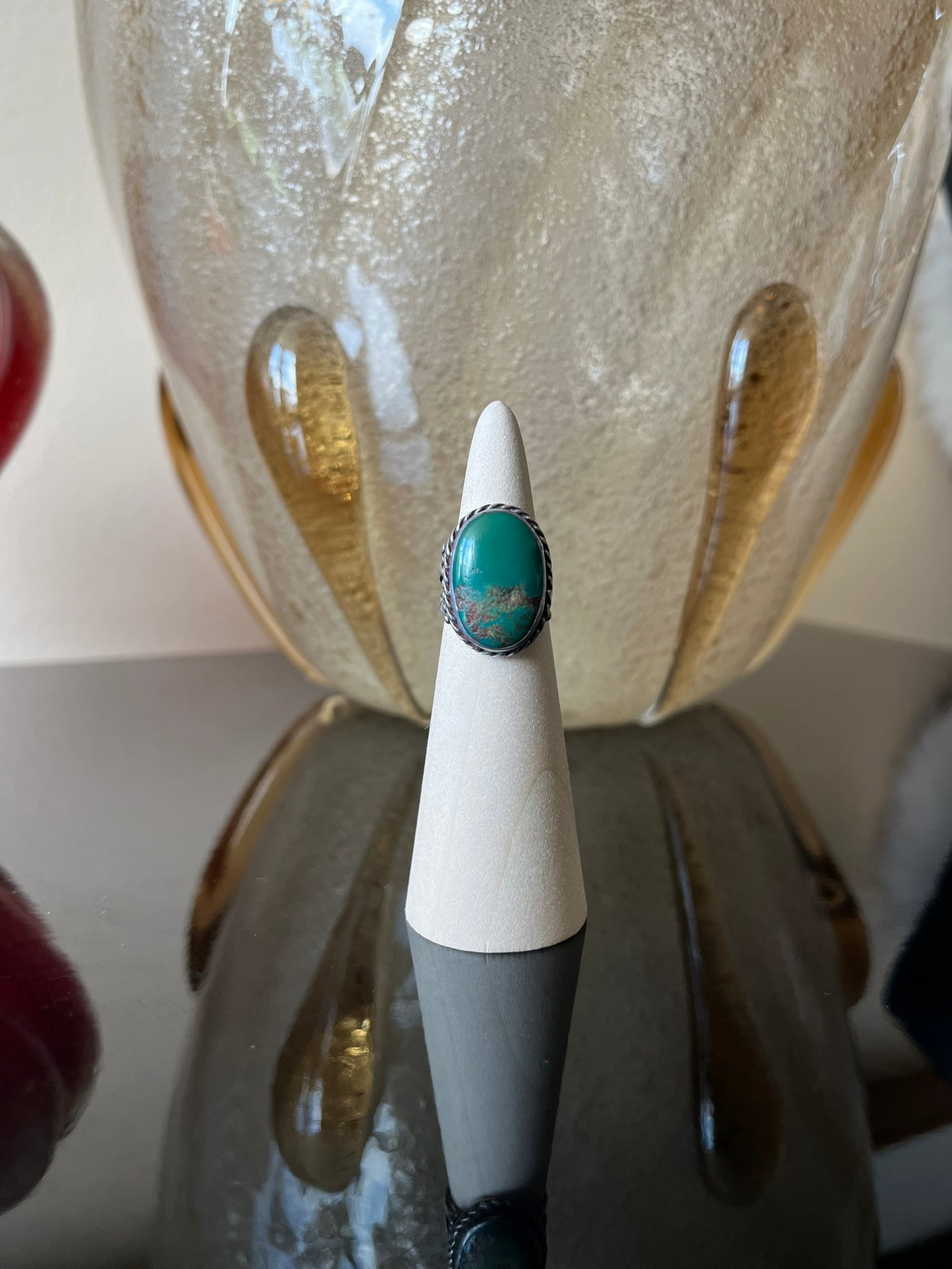 Early Navajo Cerrillos Turquoise Ring
