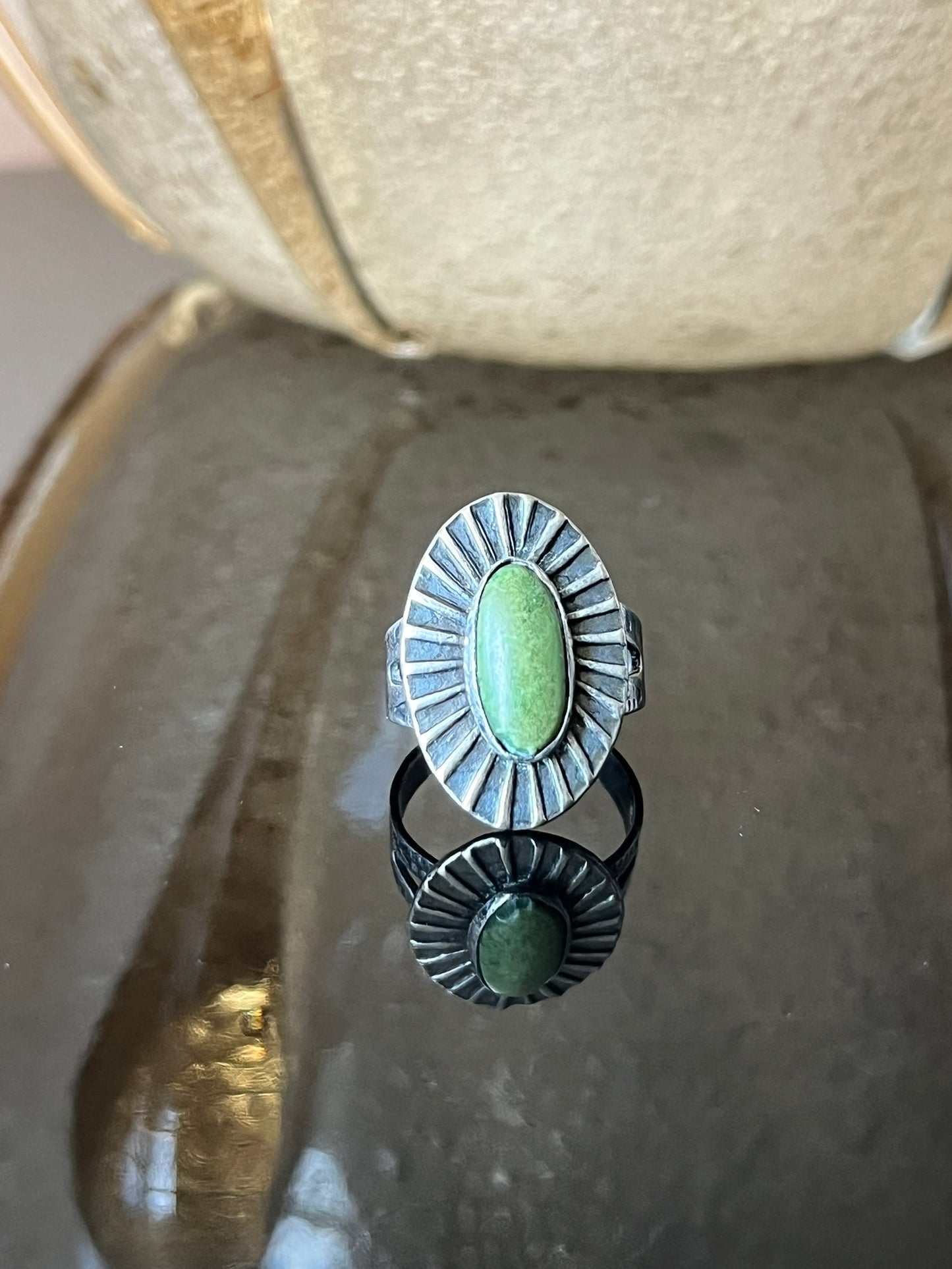 Early Navajo Ring with Chiseled Design