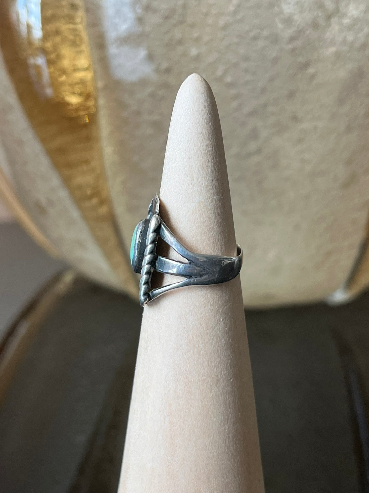 Early Navajo Ring with Small Turquoise