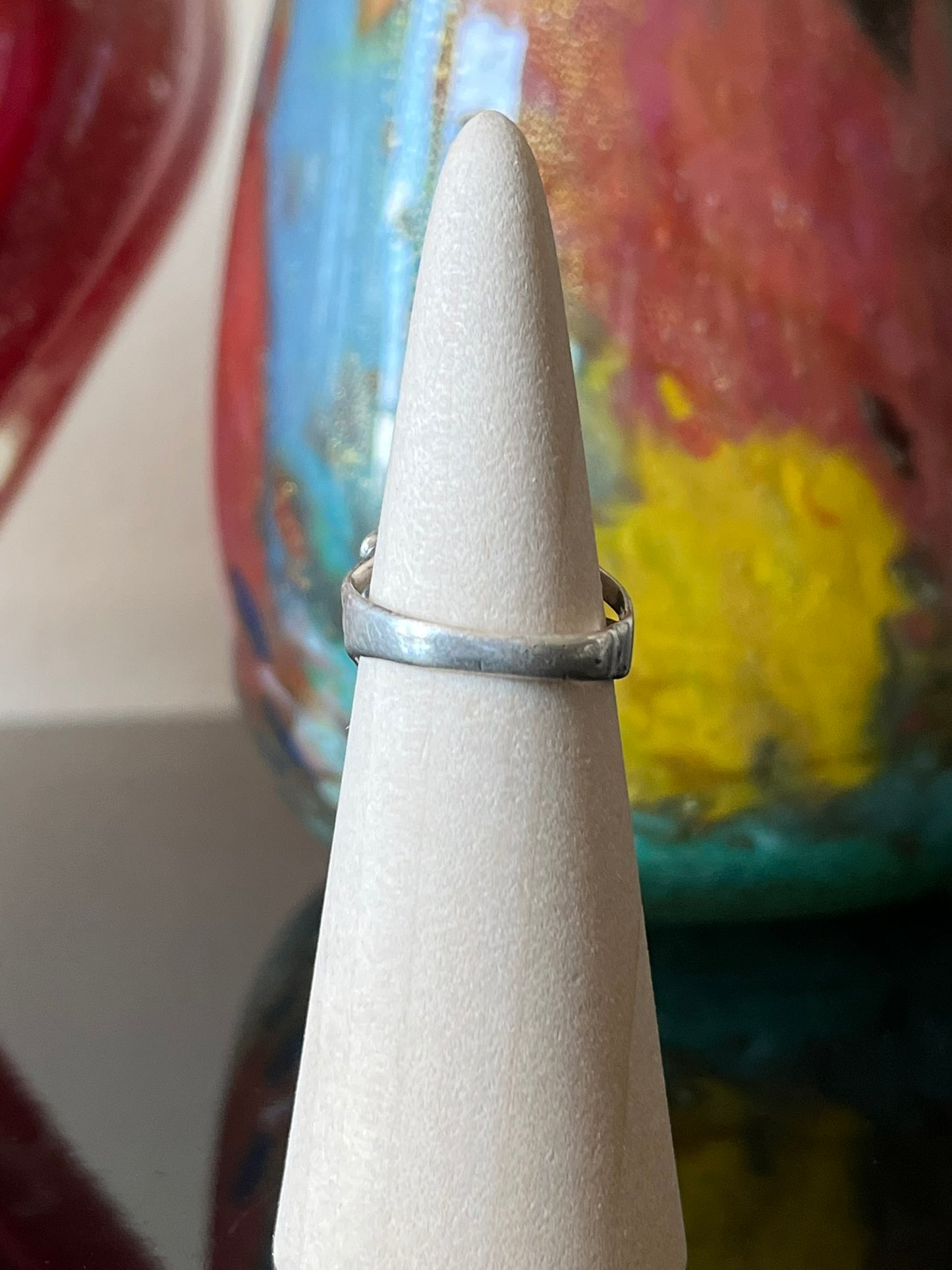 Early Navajo Ring with Square Turquoise