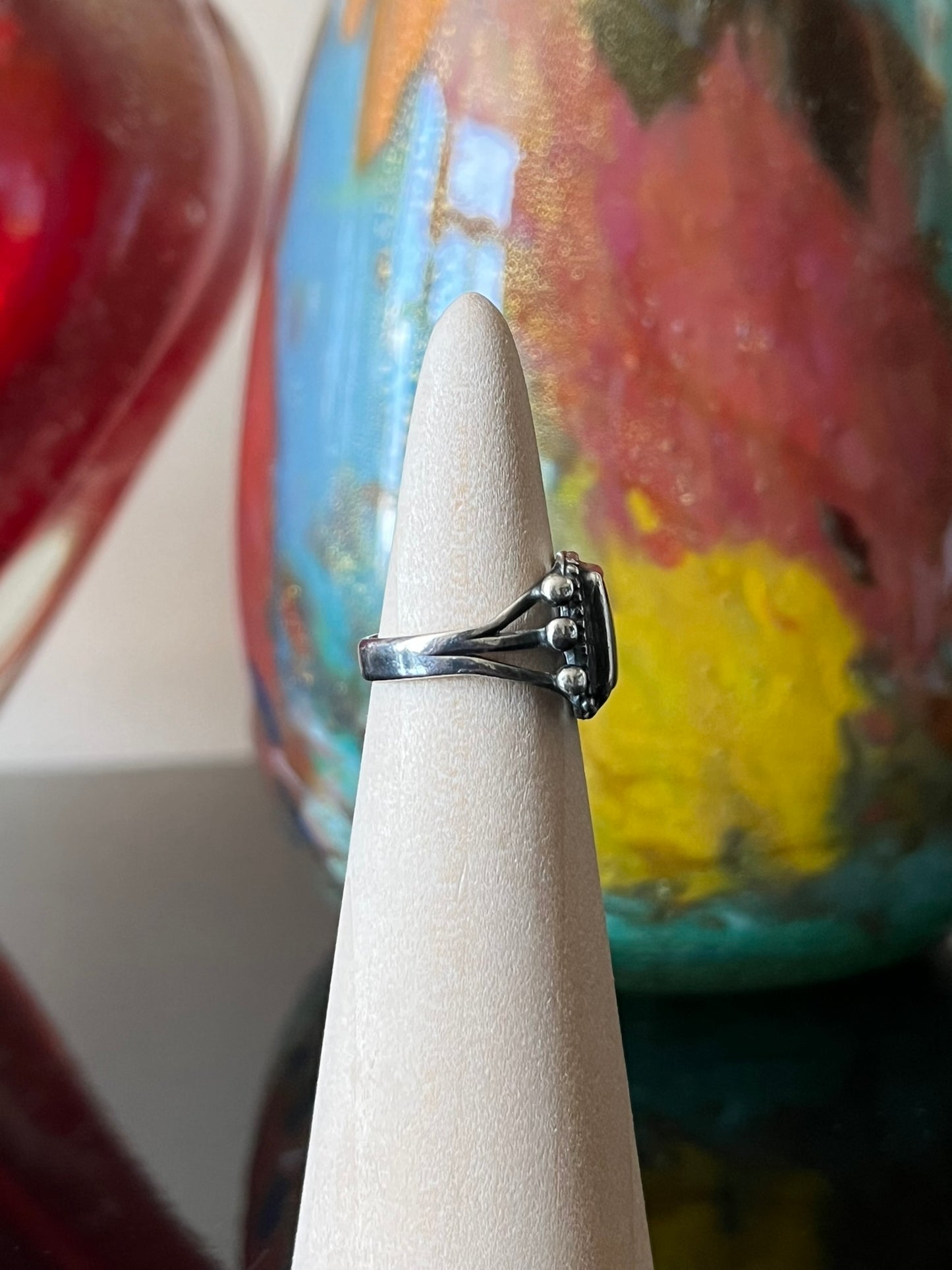 Early Navajo Silver and Turquoise Ring