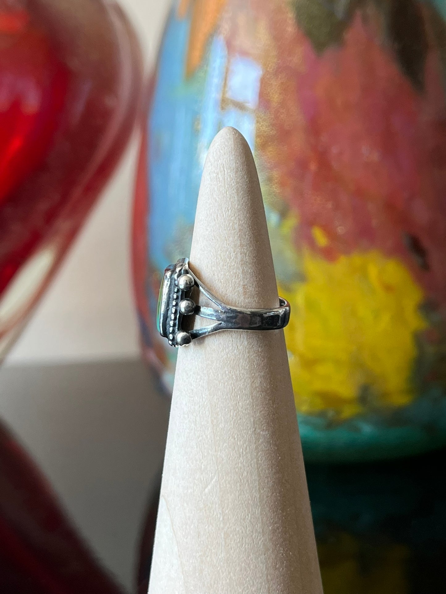 Early Navajo Silver and Turquoise Ring