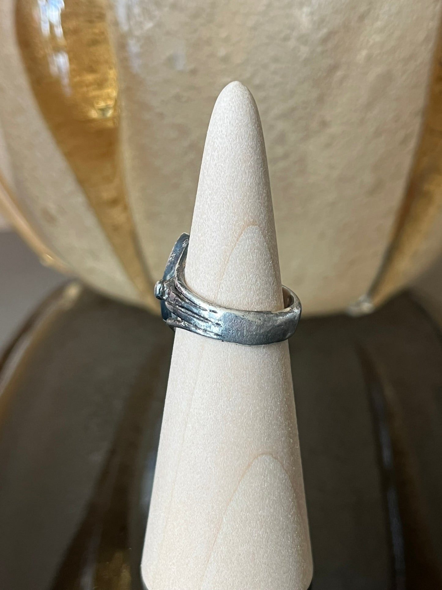 Early Navajo Ring with Marquise Turquoise