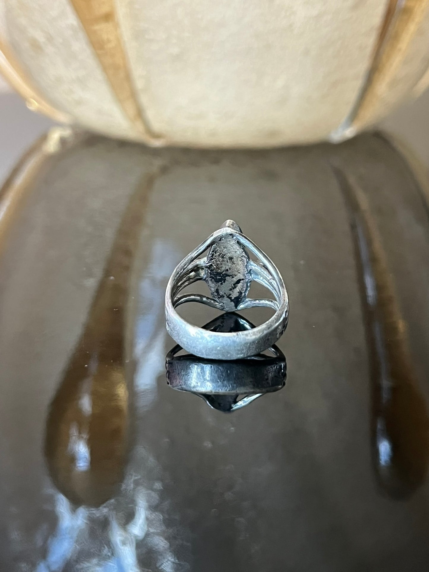 Early Navajo Ring with Marquise Turquoise