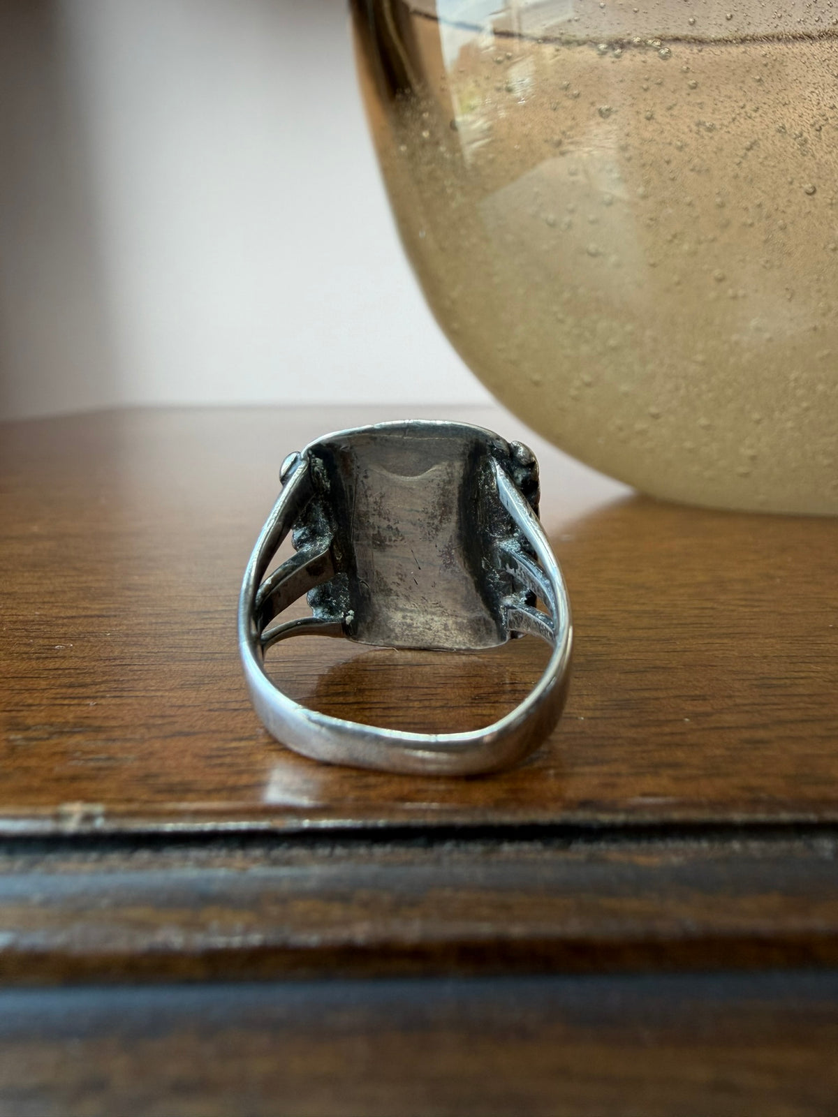 Early Navajo Ring with Small Turquoise