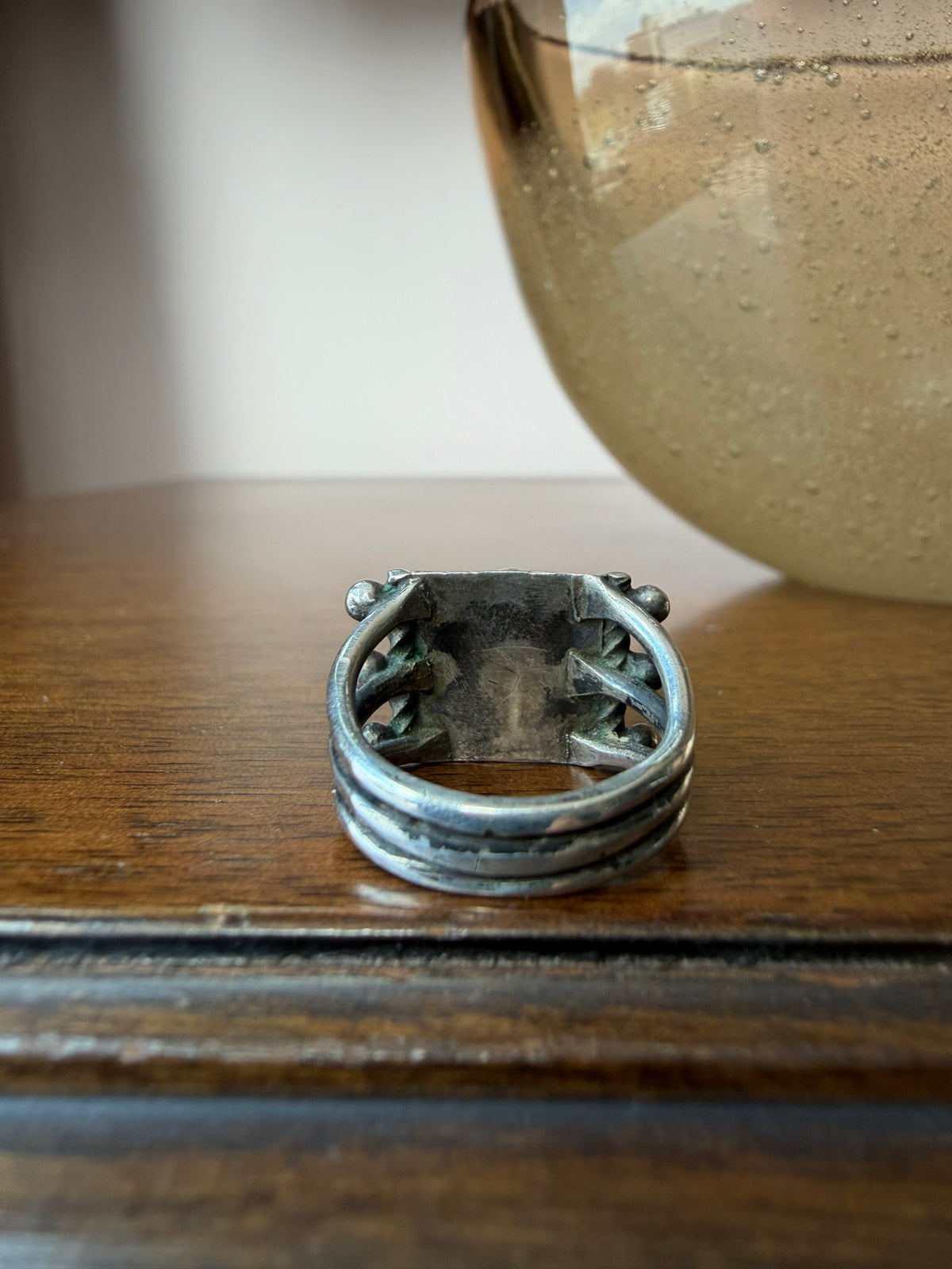 Early Navajo Silver and Turquoise Ring