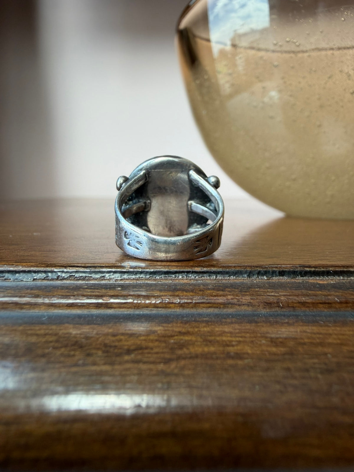 Early Navajo Spiderweb Turquoise Ring