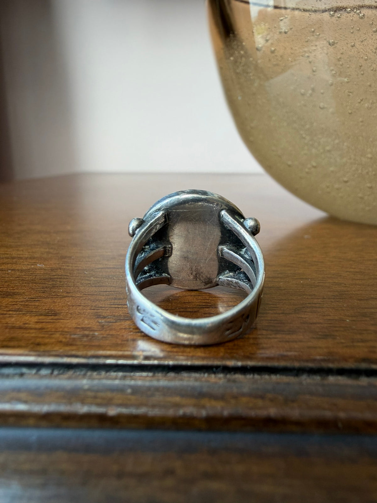 Early Navajo Spiderweb Turquoise Ring