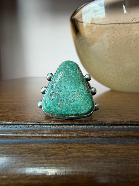 Early Navajo Triangular Turquoise Ring