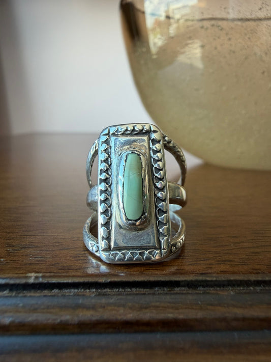 Very Early Navajo Silver and Turquoise Ring