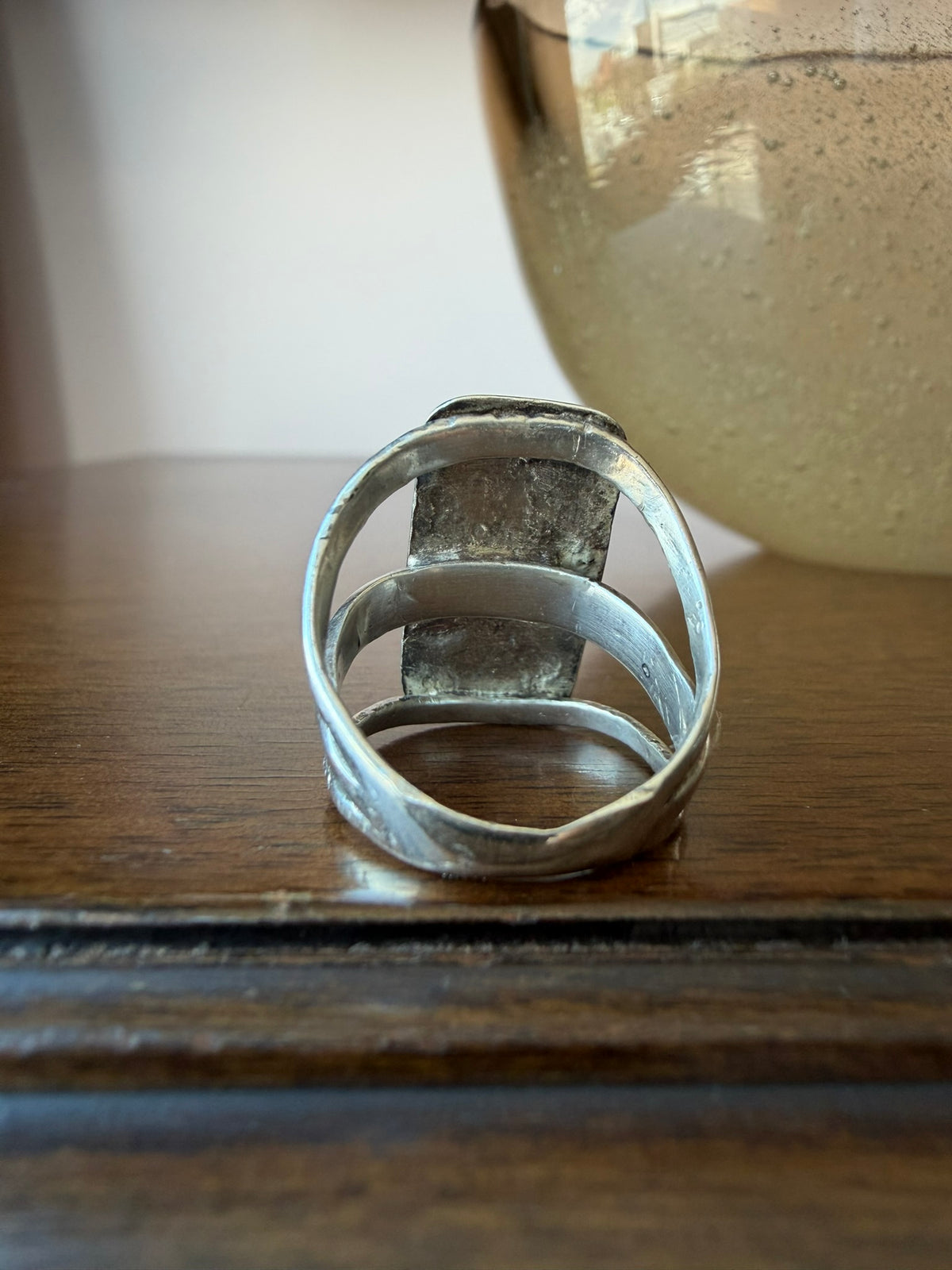 Very Early Navajo Silver and Turquoise Ring