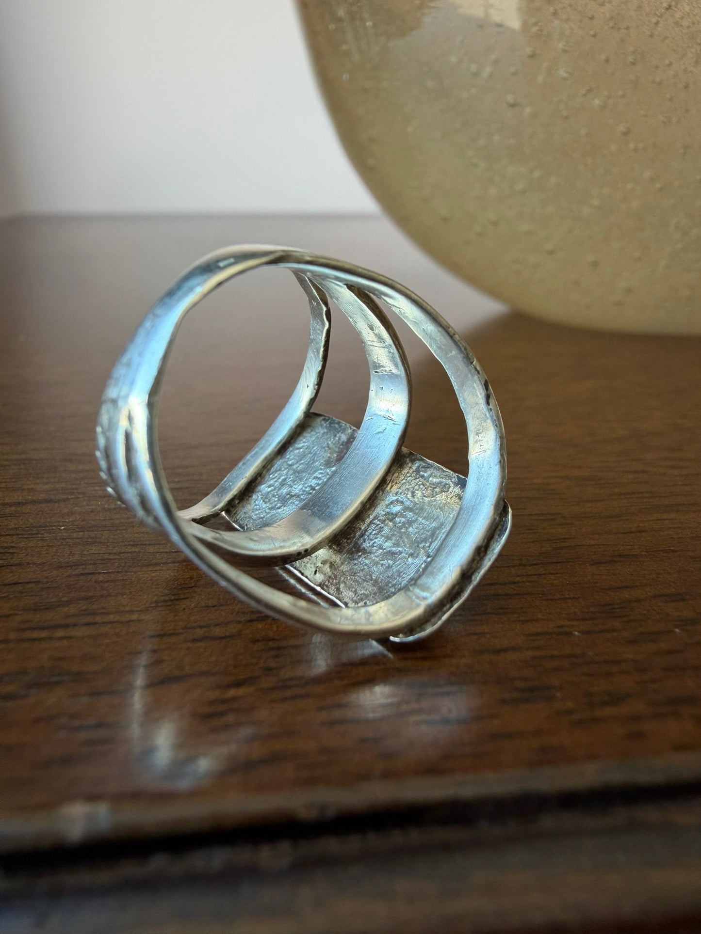 Very Early Navajo Silver and Turquoise Ring