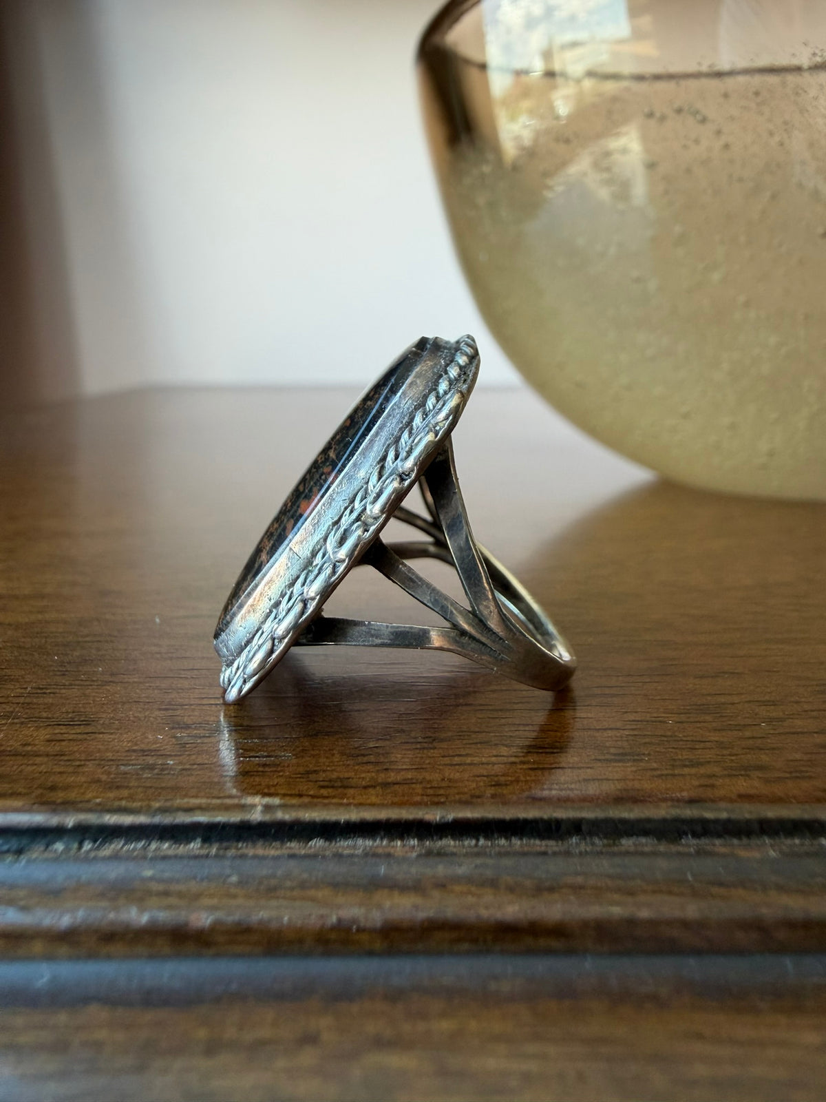 Navajo Fossilized Dinosaur Bone Ring