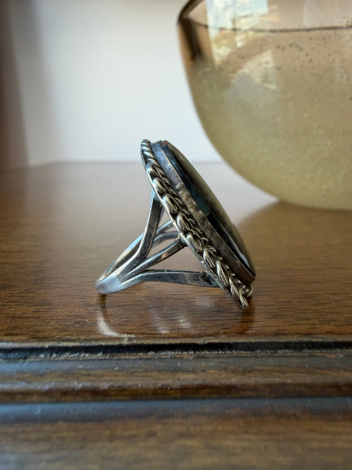 Navajo Fossilized Dinosaur Bone Ring