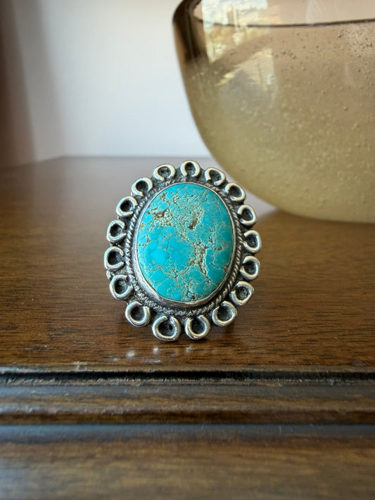 Navajo Silver and Turquoise Ring