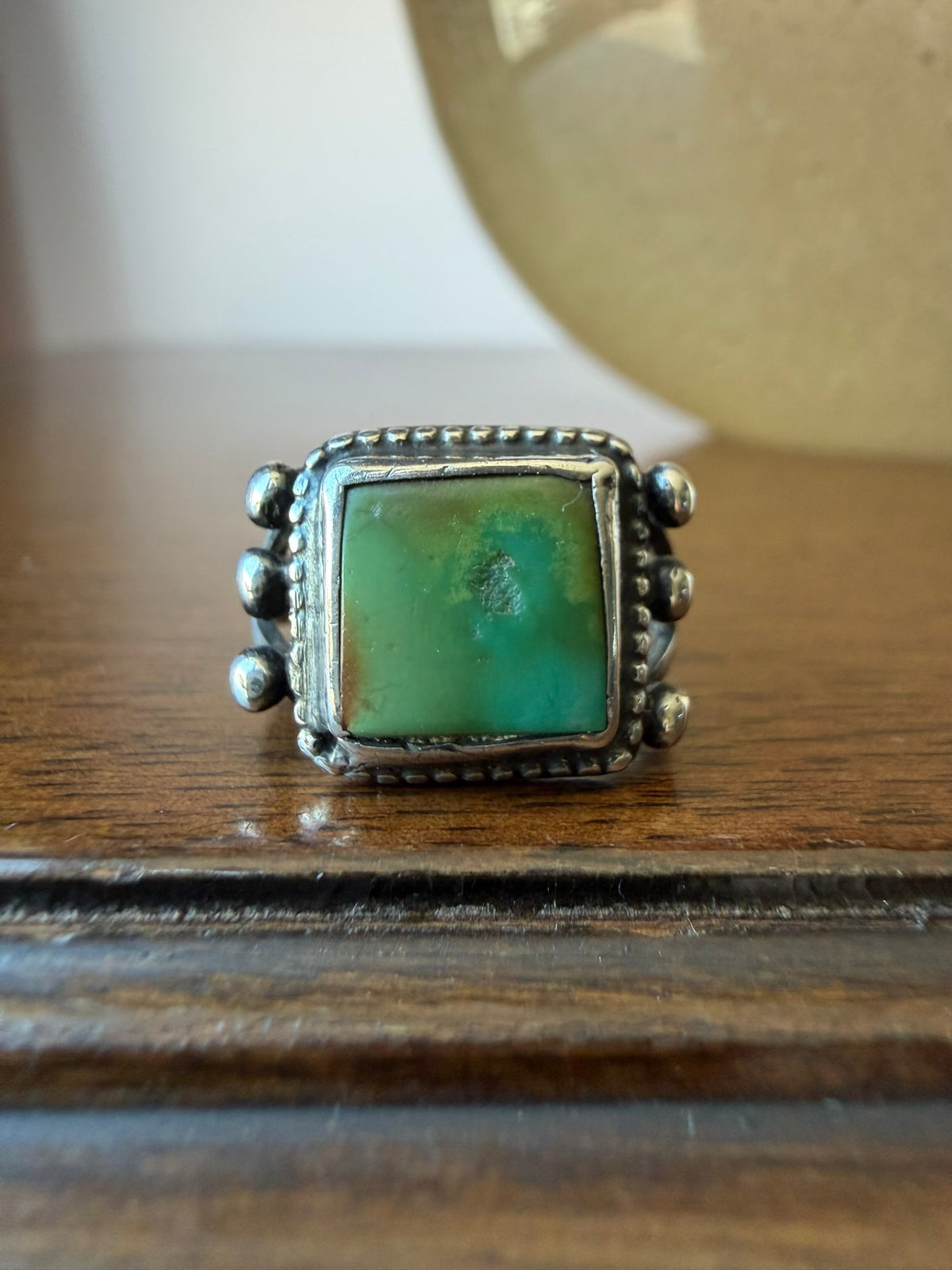 Early Navajo Silver and Turquoise Ring